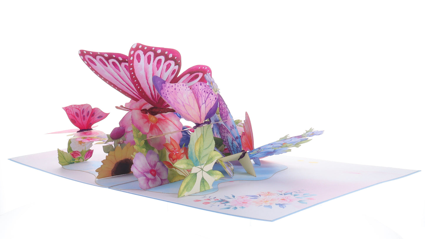 Flying Butterflies 3D Pop Up Greeting Card - Birthday - Brighten Someone’s Day - earth day - Friends - iGifts And Cards