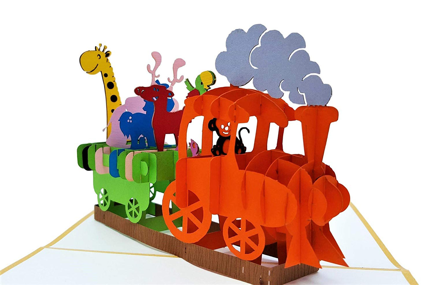 Fun Train 3D Pop Up Greeting Card - Baby Shower - best deal - Birthday - Fun - Just Because - iGifts And Cards