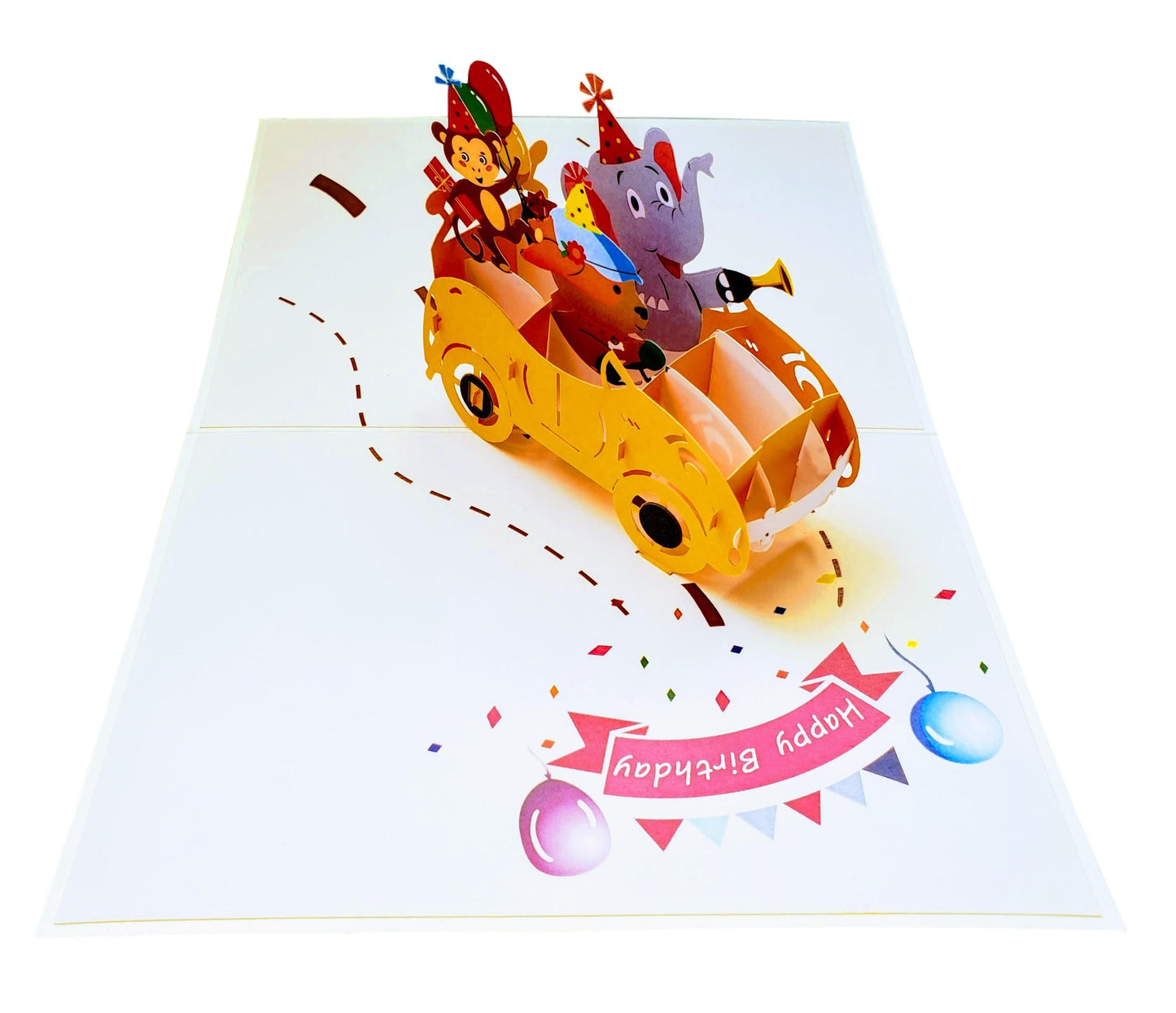 Animals Birthday 3D Pop Up Greeting Card - Animal - Animals - Bear - Birthday - Celebration - Comple - iGifts And Cards