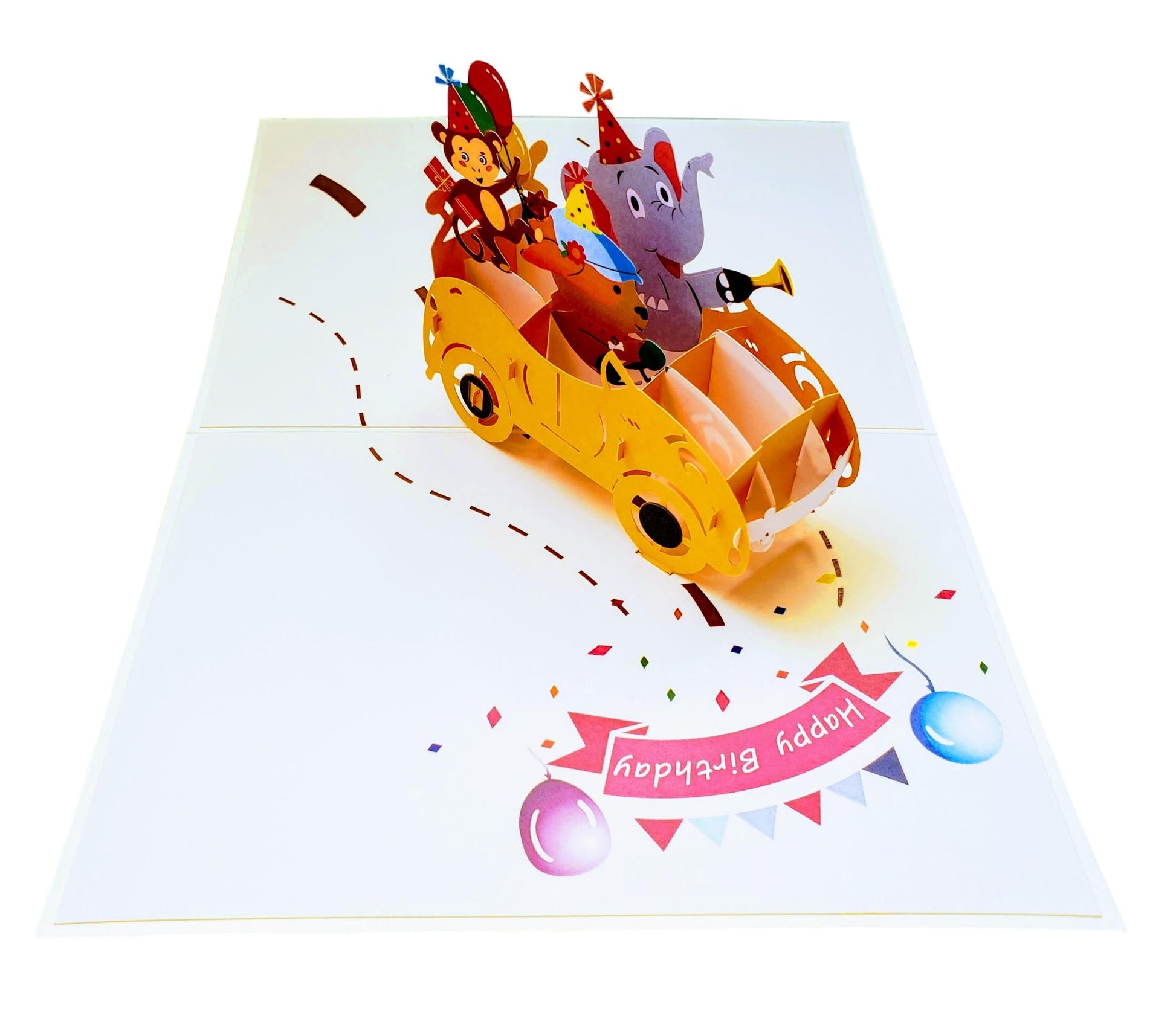 Animals Birthday 3D Pop Up Greeting Card - Animal - Animals - Bear - Birthday - Celebration - Comple - iGifts And Cards