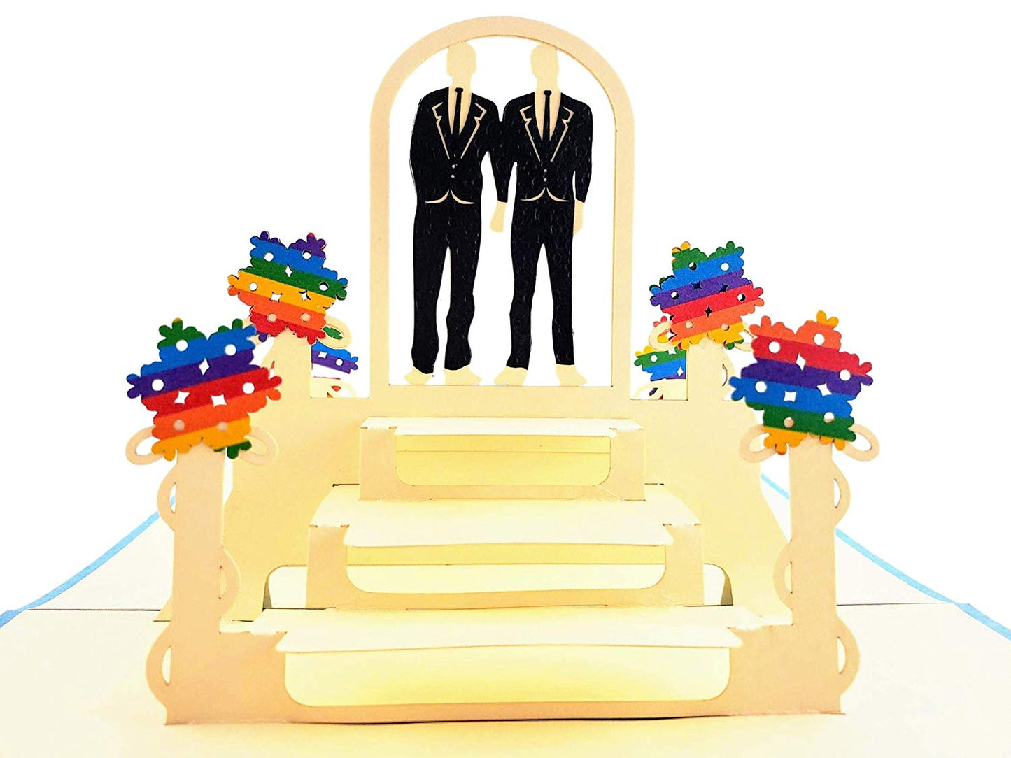 Gay Couple Celebration 3D Pop Up Greeting Card - LGBT - LGBTQ - Love - Special Days - iGifts And Cards
