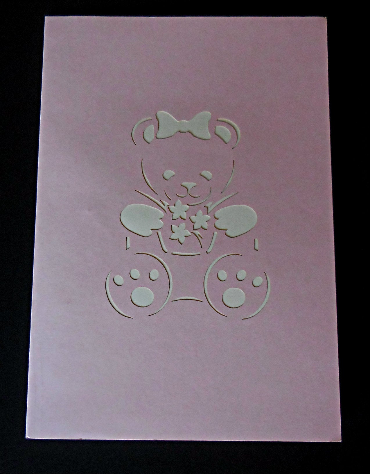 Girl Bear 3D Pop Up Greeting Card - Baby Shower - Birthday - Fun - Just Because - Special Days - iGifts And Cards