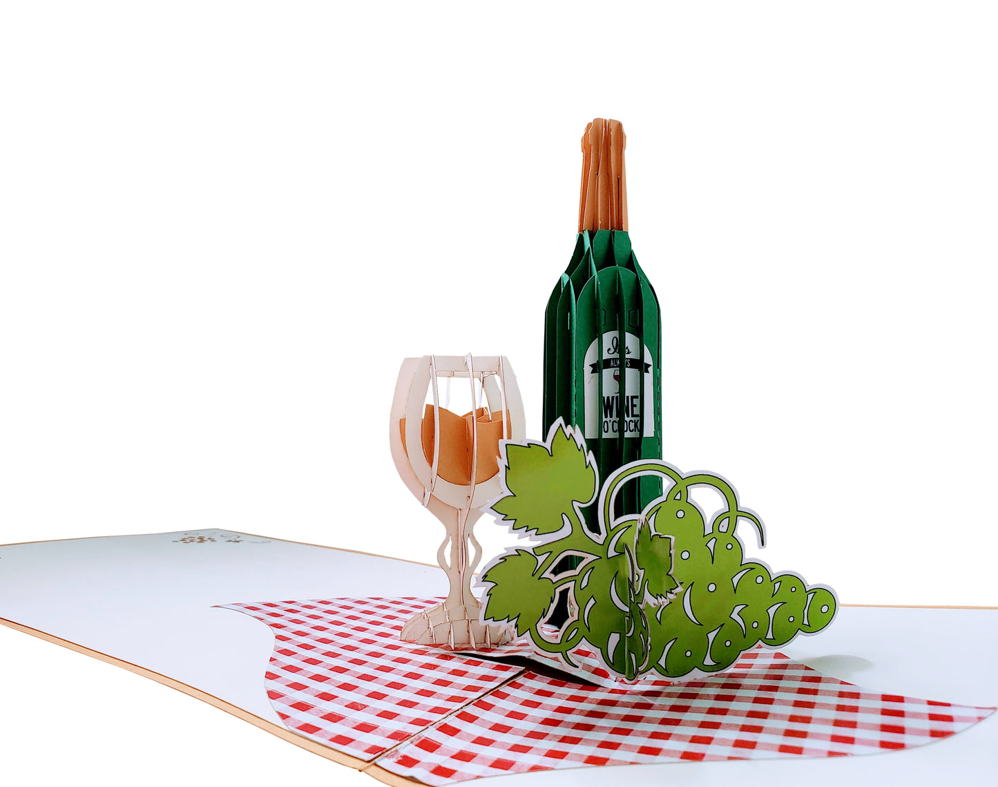 Gold Wine 3D Pop Up Greeting Card - Anniversary - Birthday - funny birthday - Happy Birthday - Miss - iGifts And Cards