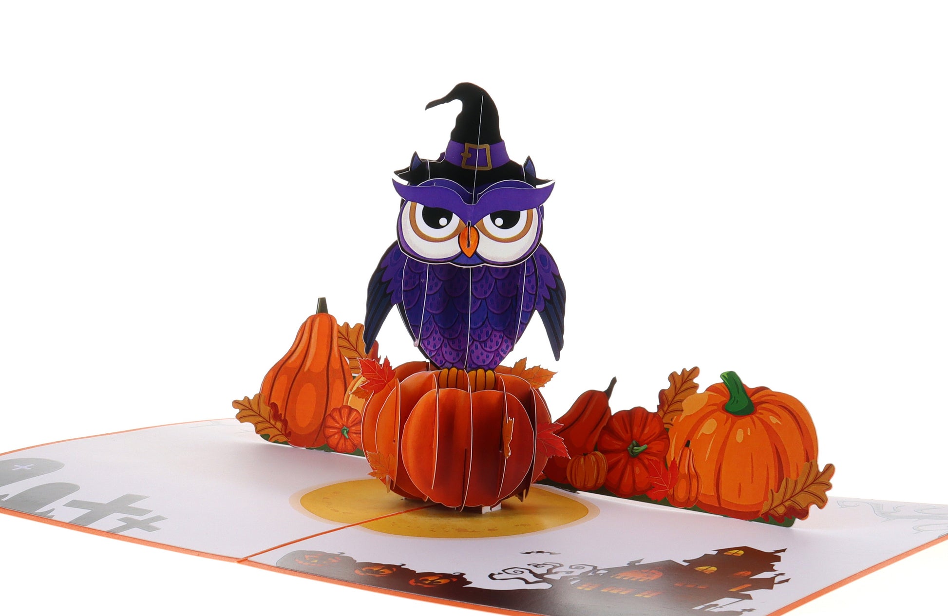 Happy Halloween Owl 3D Pop Up Greeting Card - 3d halloween card - best deal - Celebration - Centerpi - iGifts And Cards