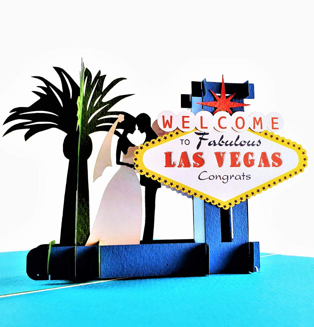 Happily Ever After Las Vegas 3D Pop Up Greeting Card - Wedding - iGifts And Cards