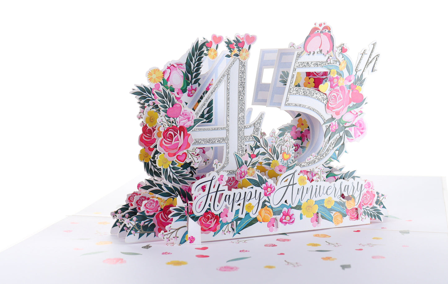 Happy 45th Milestone Anniversary 3D Pop Up Greeting Card - Anniversary - Wedding - Wedding Anniversa - iGifts And Cards