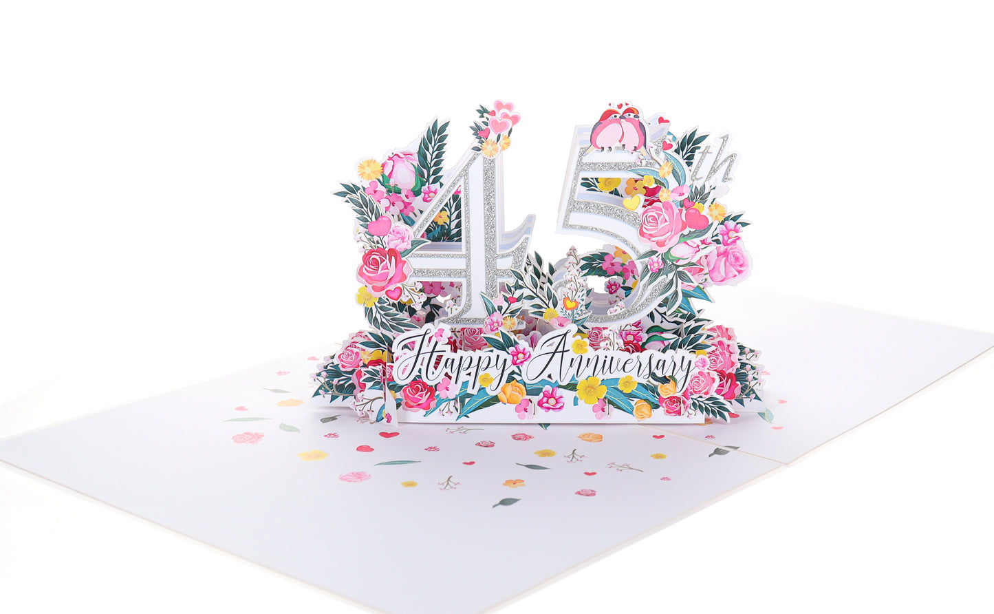 Happy 45th Milestone Anniversary 3D Pop Up Greeting Card - Anniversary - Wedding - Wedding Anniversa - iGifts And Cards