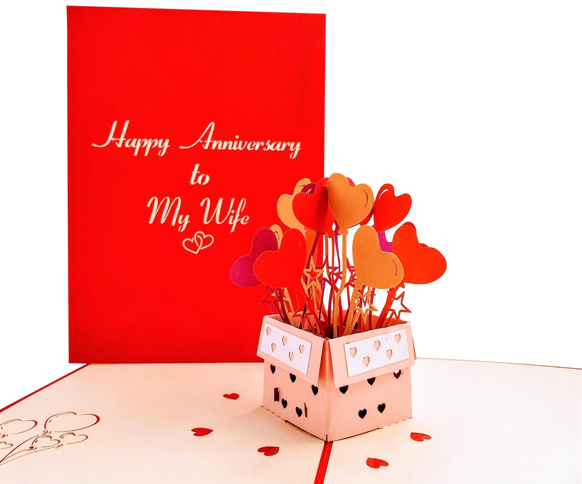 Happy Anniversary to My Wife 3D Pop Up Greeting Card - Celebration - Cute - Love - Romantic - Wife - iGifts And Cards