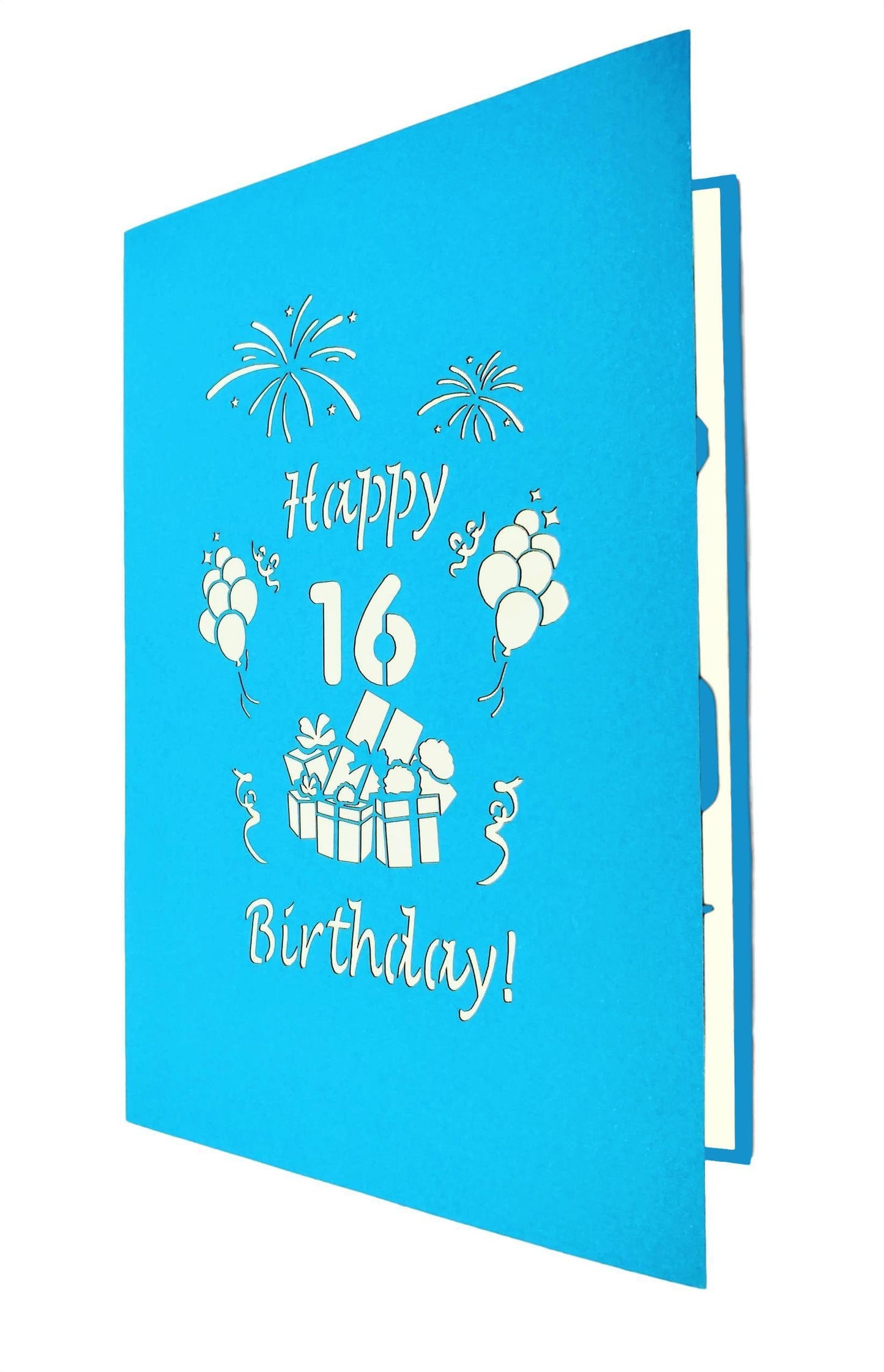 Happy 16th Birthday with Presents 3D Pop Up Greeting Card - best deal - Birthday - iGifts And Cards
