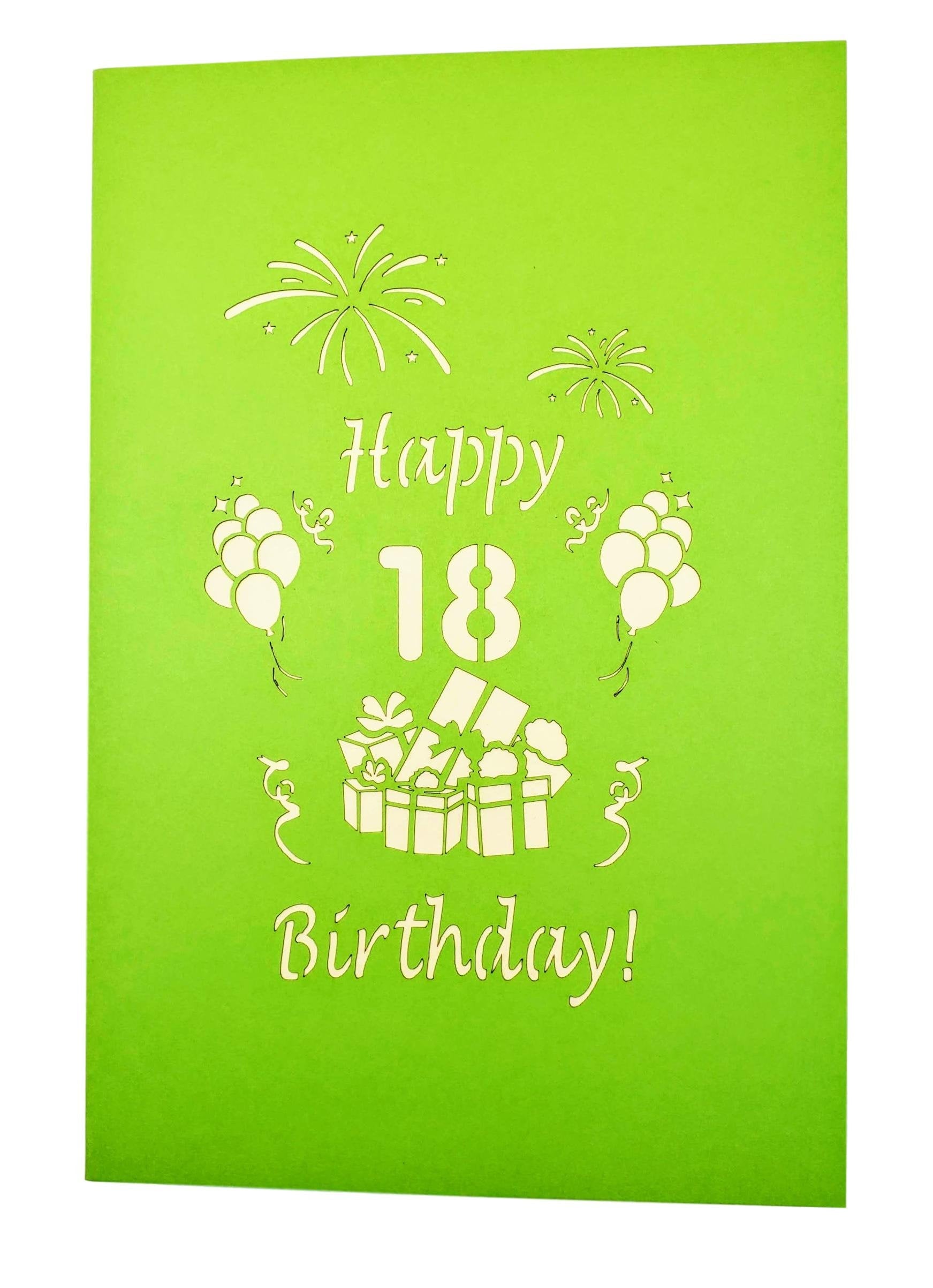 Happy 18th Birthday 3D Pop Up Greeting Card - 18th birthday card - 18th birthday wish for my son - 1 - iGifts And Cards