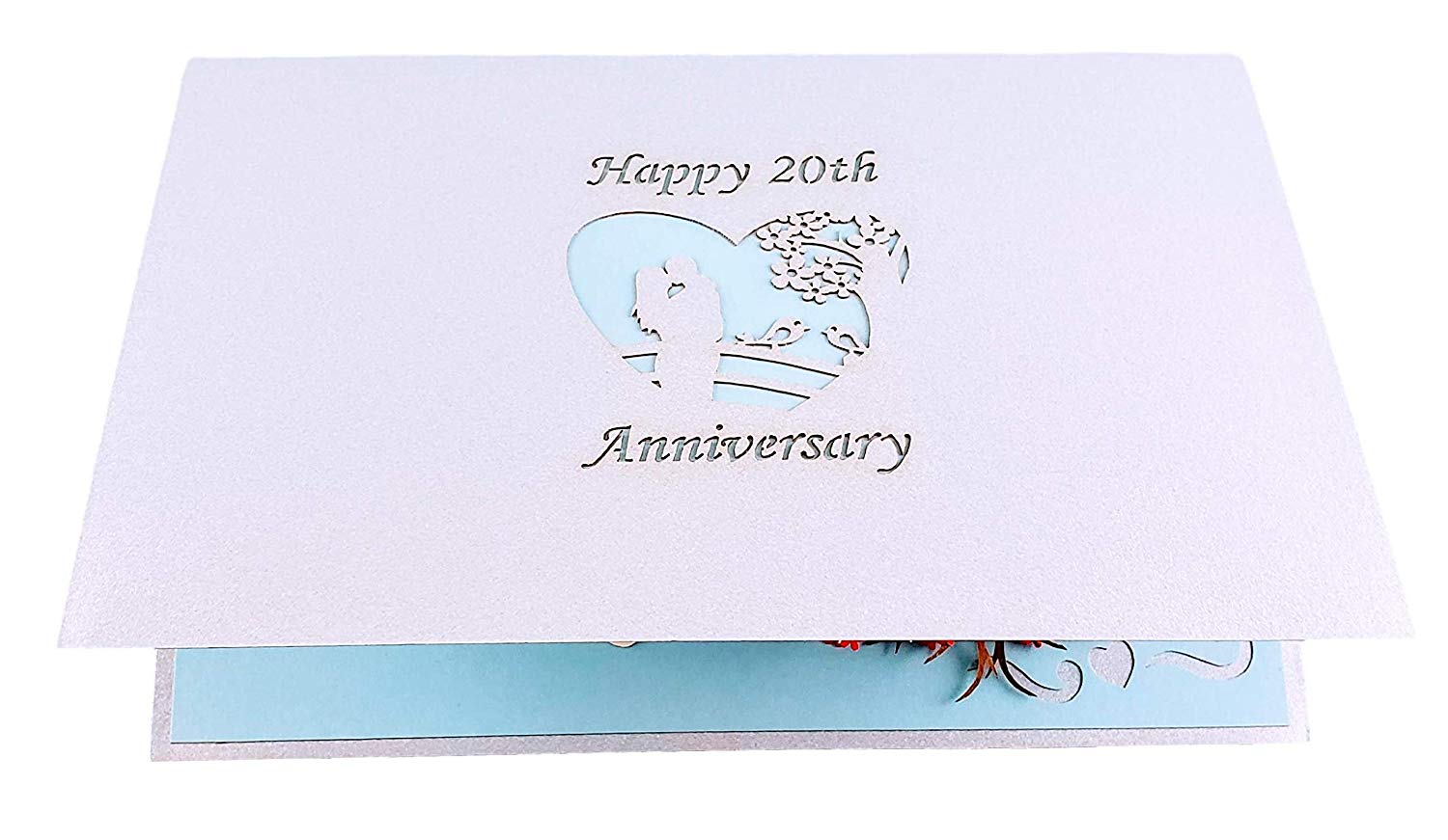 Happy 20th Anniversary 3D Pop Up Greeting Card - 20th Anniversary Being Together - 20th Wedding Anni - iGifts And Cards