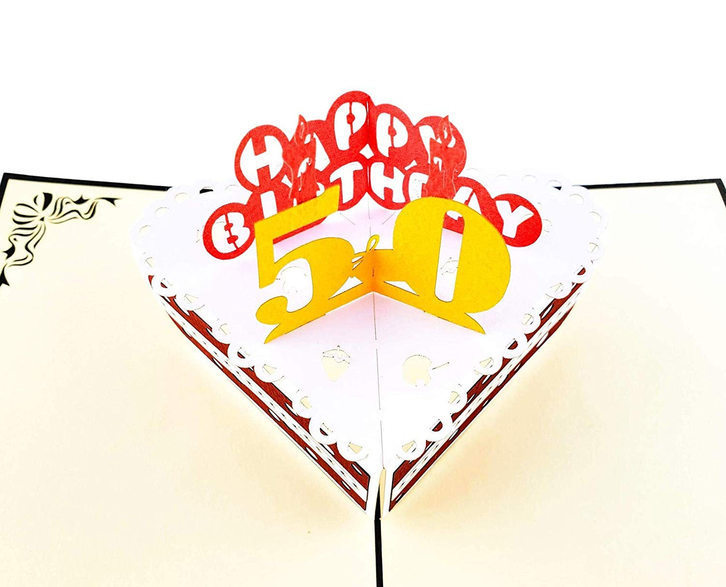 50th Birthday Cake 3D Pop Up Card - Birthday - Fun - Special Days - iGifts And Cards