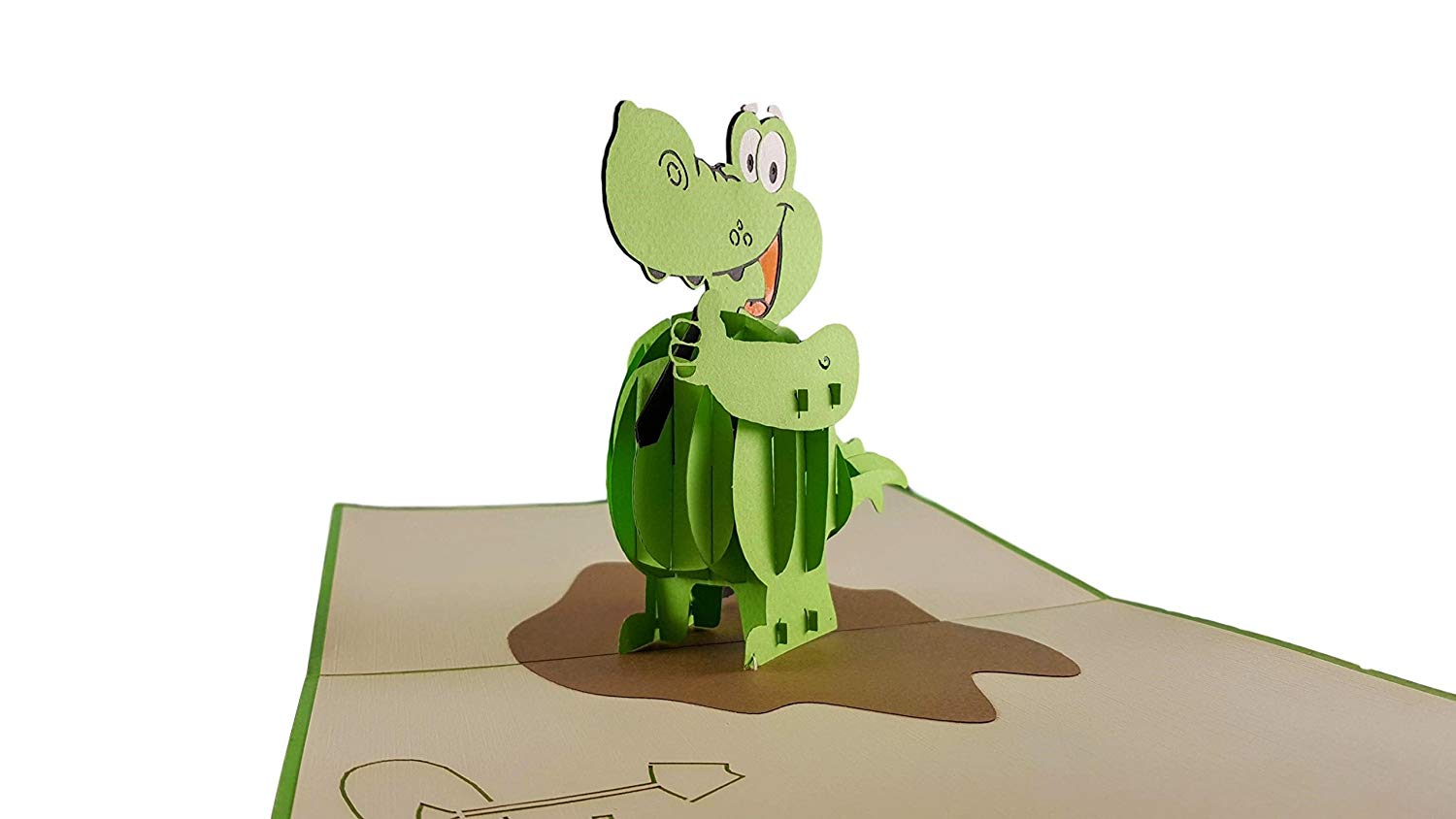 Happy Alligator 3D Pop Up Greeting Card - Animal - Fun - Just Because - iGifts And Cards