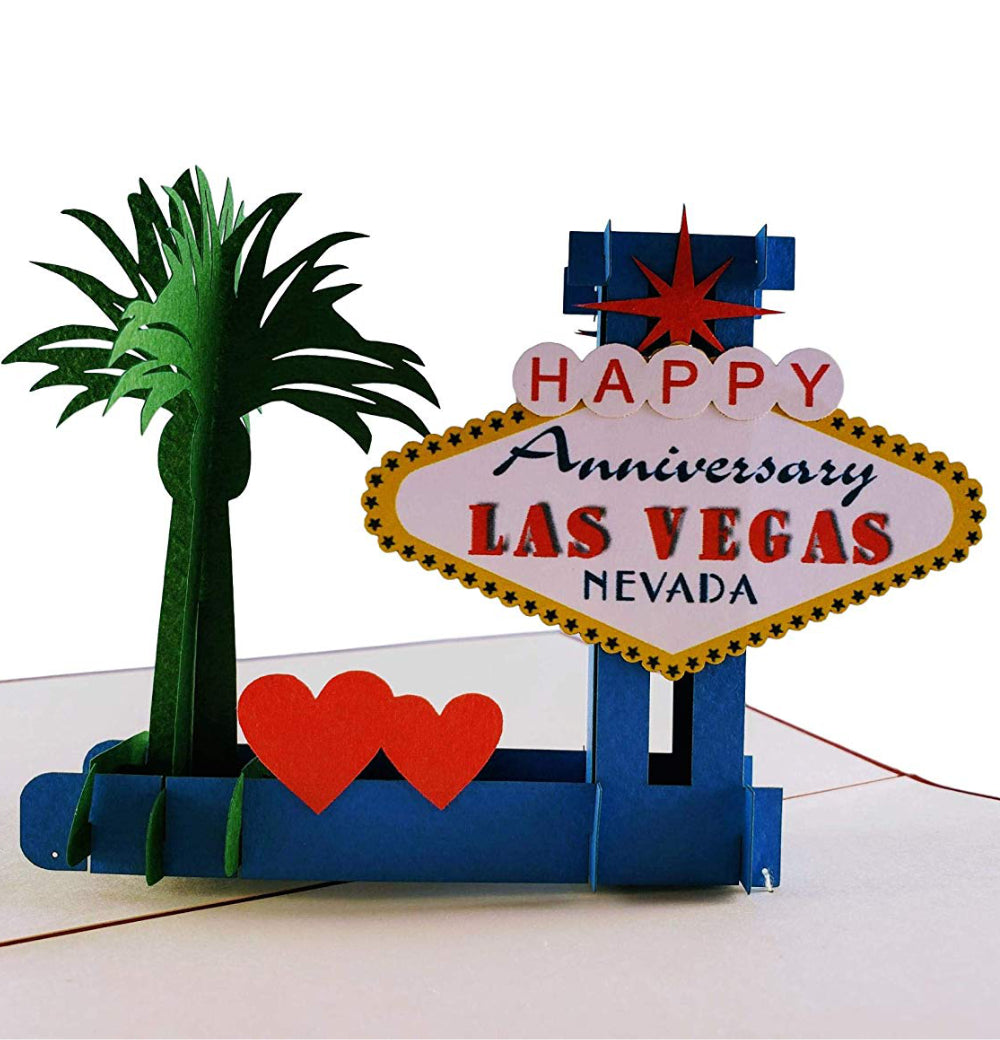 Happy Anniversary Las Vegas 3D Pop Up Greeting Card - Anniversary - iGifts And Cards