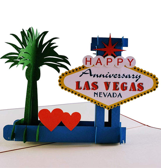 Happy Anniversary Las Vegas 3D Pop Up Greeting Card - Anniversary - iGifts And Cards