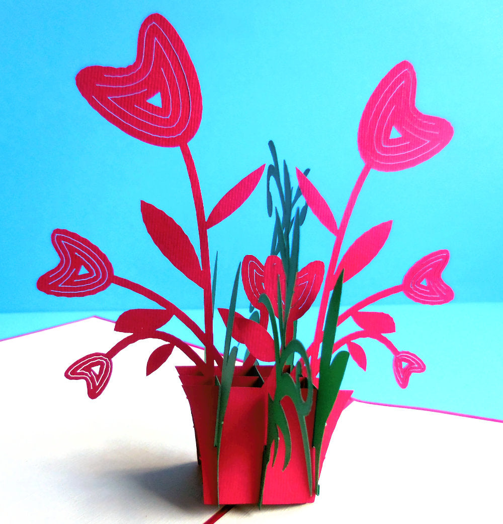 Happy Flowers 3D Pop Up Greeting Card - Admin Assistant Day - Christmas - Get Well - Love - Thank Yo - iGifts And Cards
