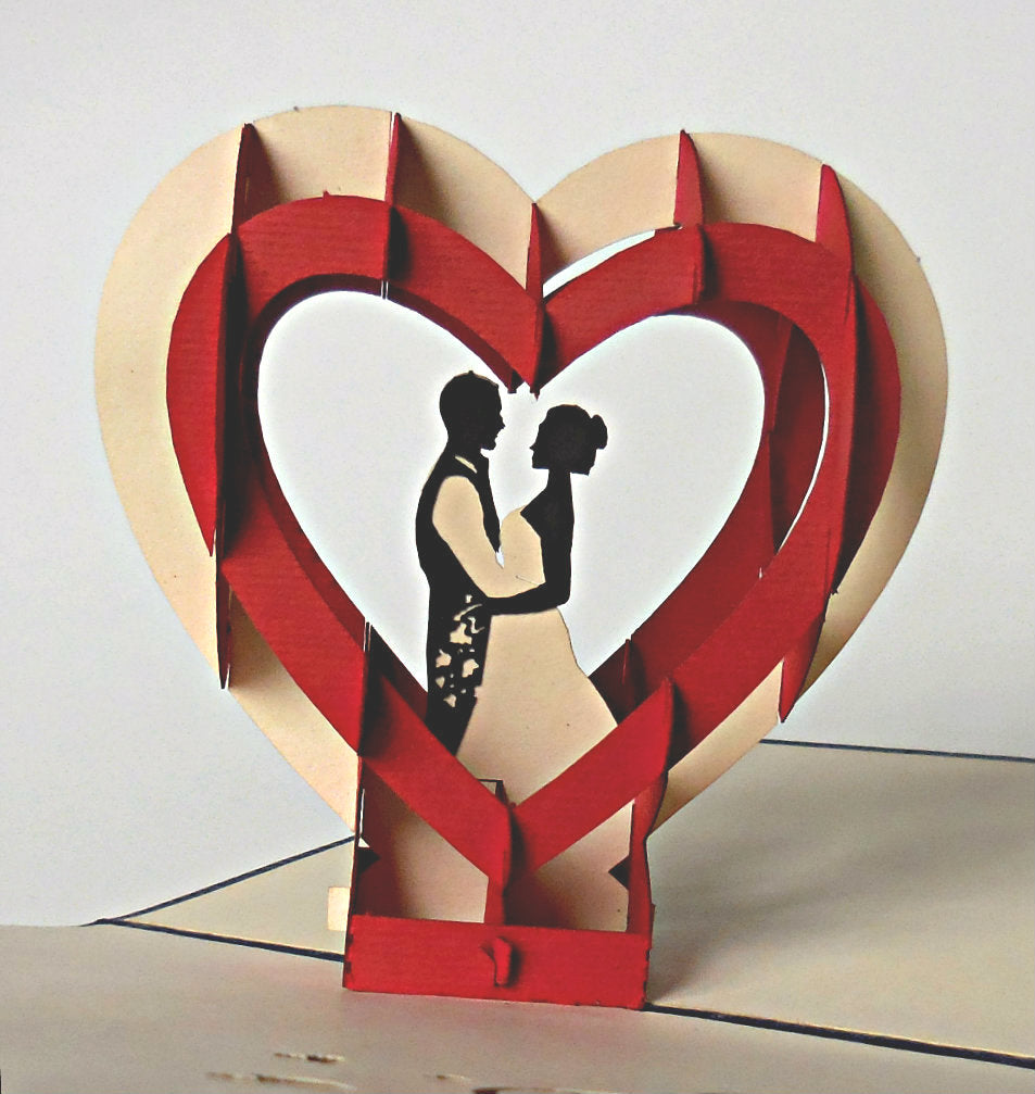 Happy Wedding II 3D Pop Up Greeting Card - Engagement - Wedding - iGifts And Cards