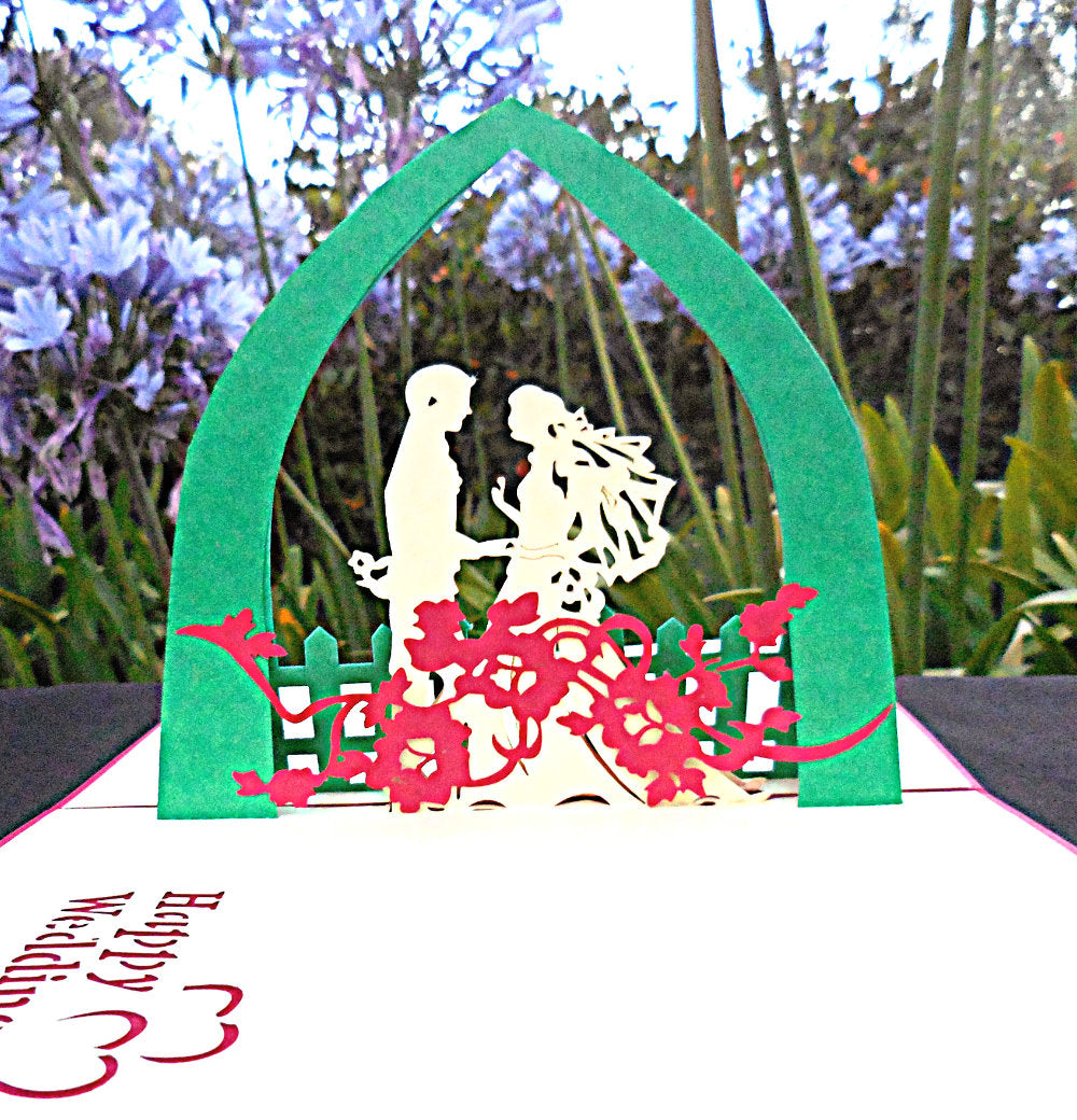 Happy Wedding (Red) 3D Pop Up Greeting Card - Wedding - iGifts And Cards