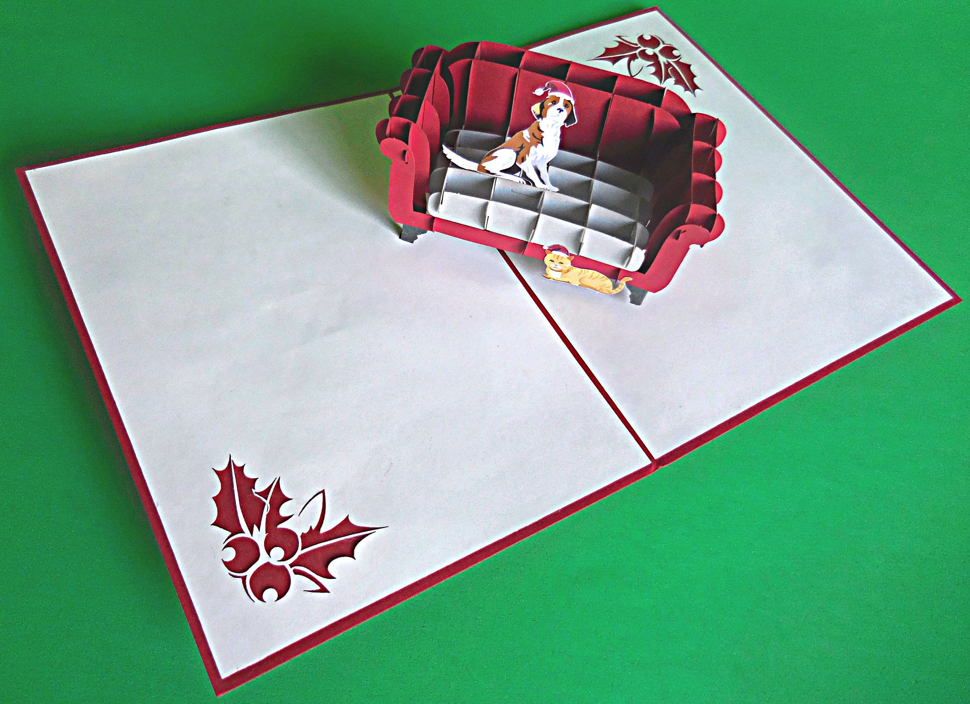 Holiday Dog 3D Pop Up Greeting Card - Christmas - Puppy - iGifts And Cards