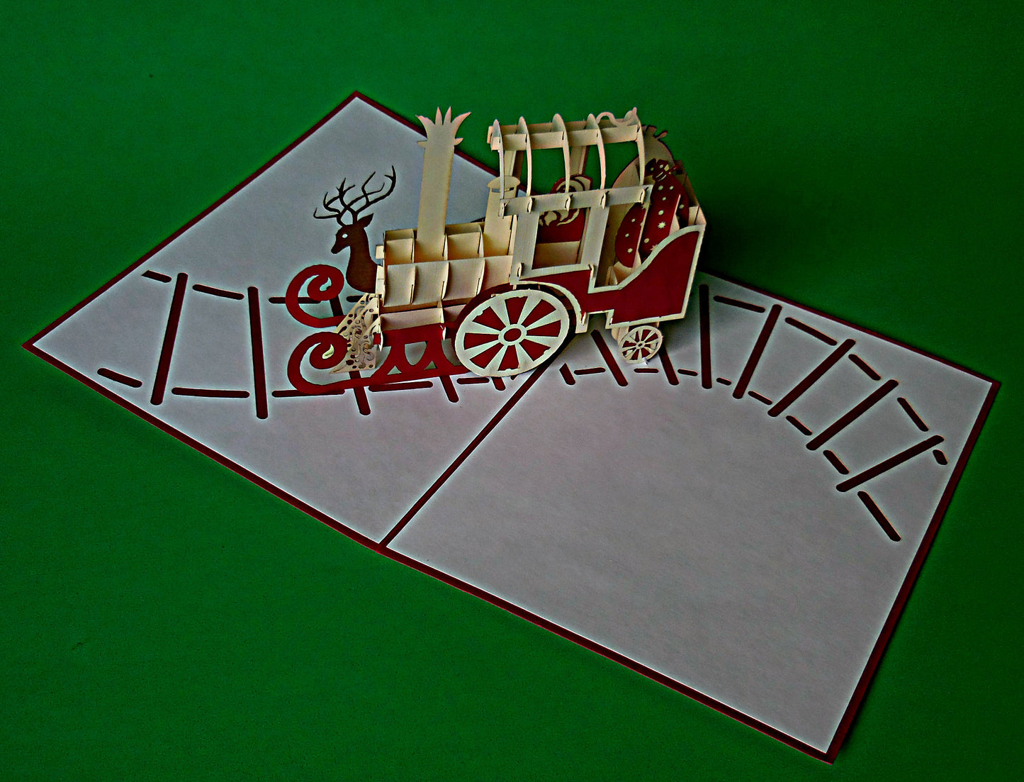Holiday Train 3D Pop Up Greeting Card - Christmas - iGifts And Cards