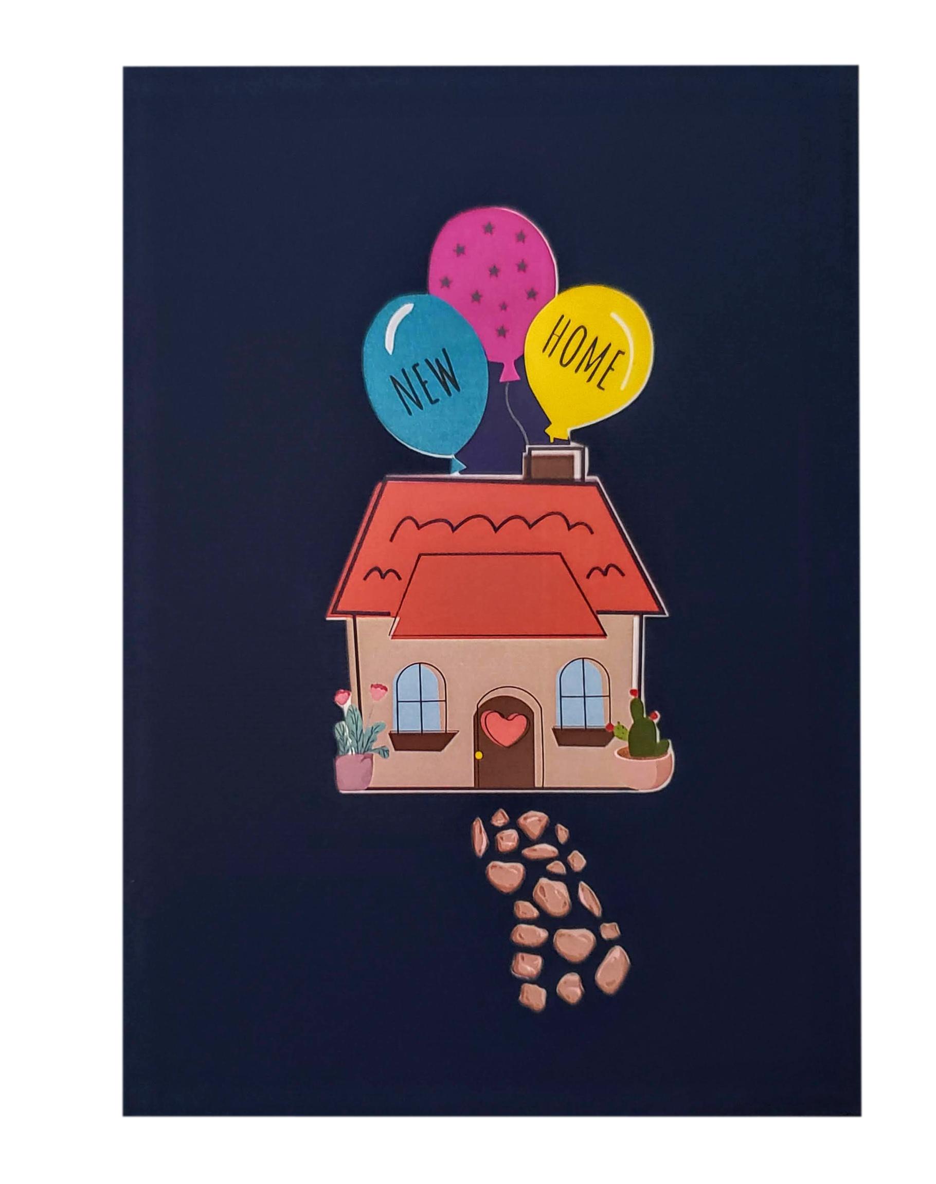 Housewarming (Blue) 3D Pop Up Greeting Card - Fun - Housewarming - Iconic - Just Because - Special D - iGifts And Cards