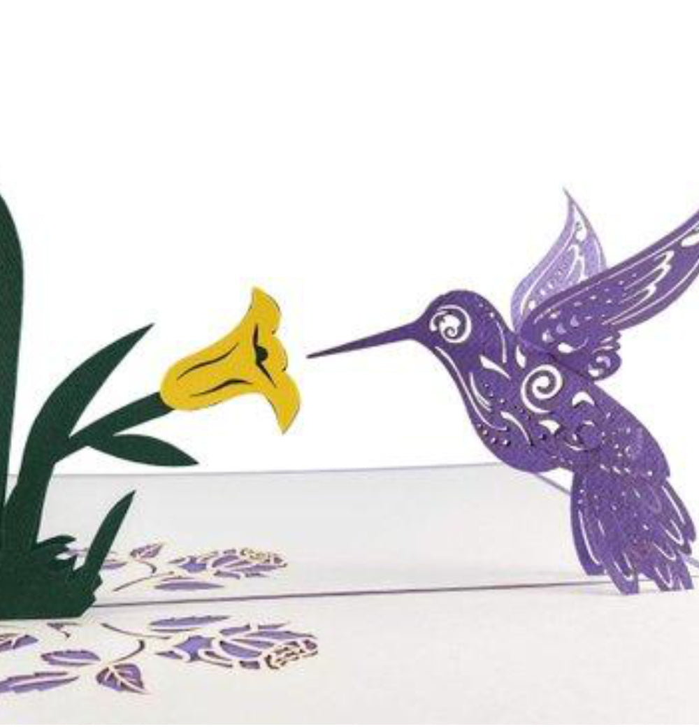 Hummingbird 3D Pop Up Greeting Card - Admin Assistant Day - Fun - Just Because - Mother's Day - Spec - iGifts And Cards