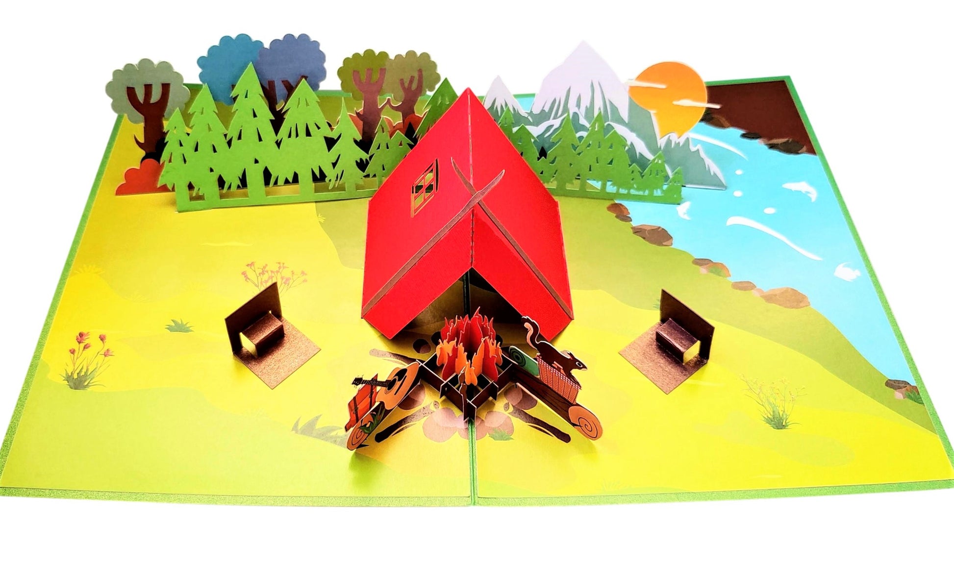 I Love Camping 3D Pop Up Greeting Card - Birthday - Fun - Just Because - Special Days - Thinking Of - iGifts And Cards
