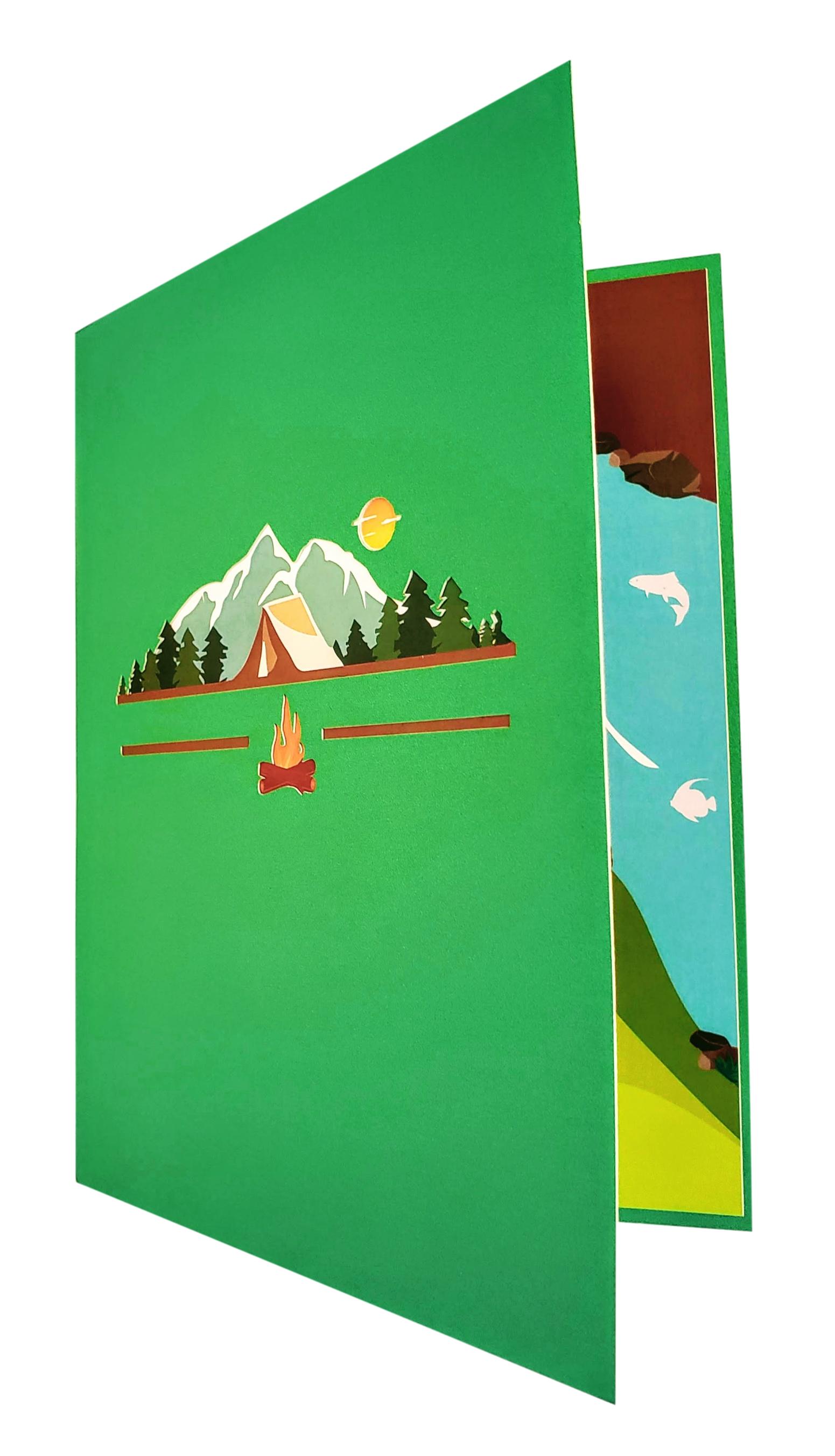 I Love Camping 3D Pop Up Greeting Card - Birthday - Fun - Just Because - Special Days - Thinking Of - iGifts And Cards