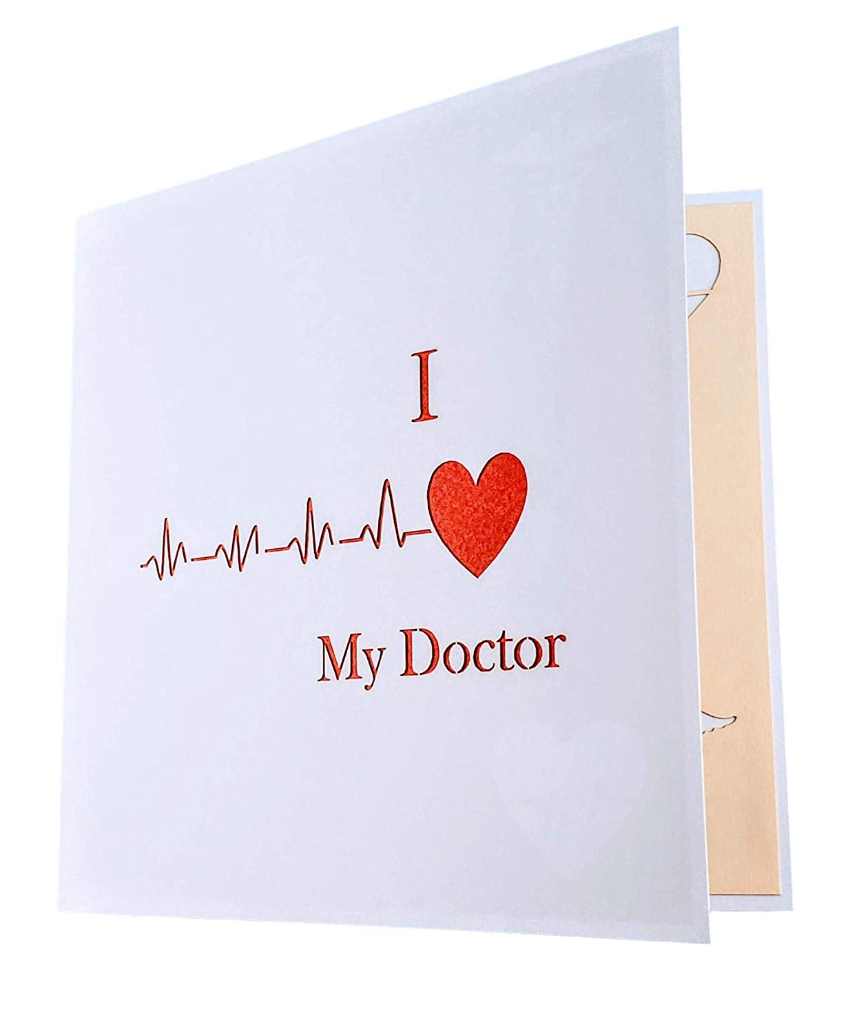 I Heart My Doctor 3D Pop Up Greeting Card - Doctor - Graduation - Health - Thank You - iGifts And Cards