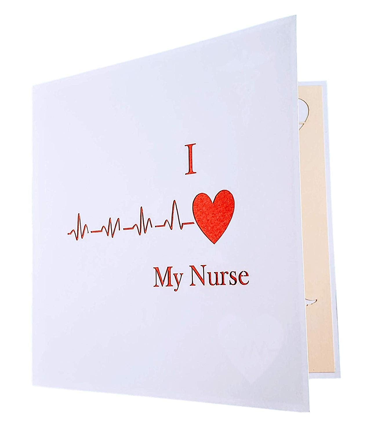 I Heart My Nurse 3D Pop Up Greeting Card - Graduation - Health - Nurse - Thank You - iGifts And Cards