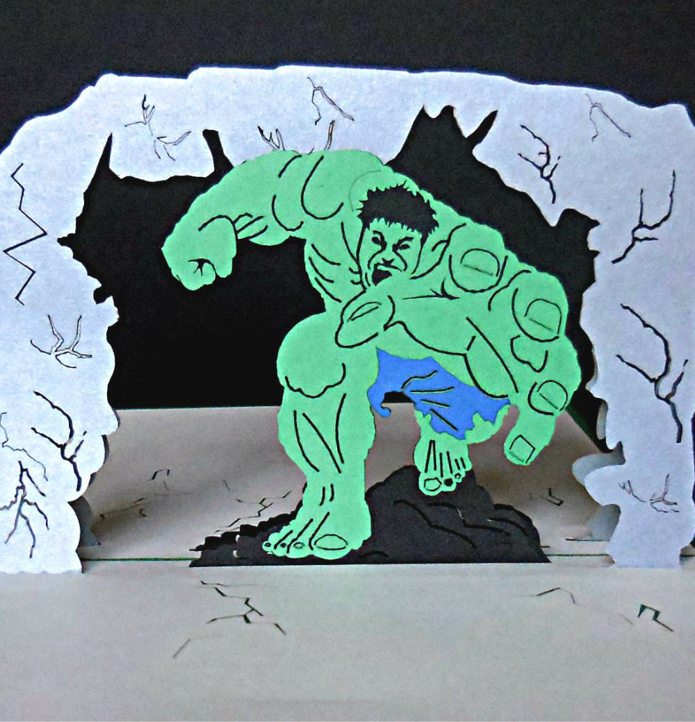 Incredible Hulk 3D Pop Up Greeting Card - Fun - Iconic - Just Because - iGifts And Cards
