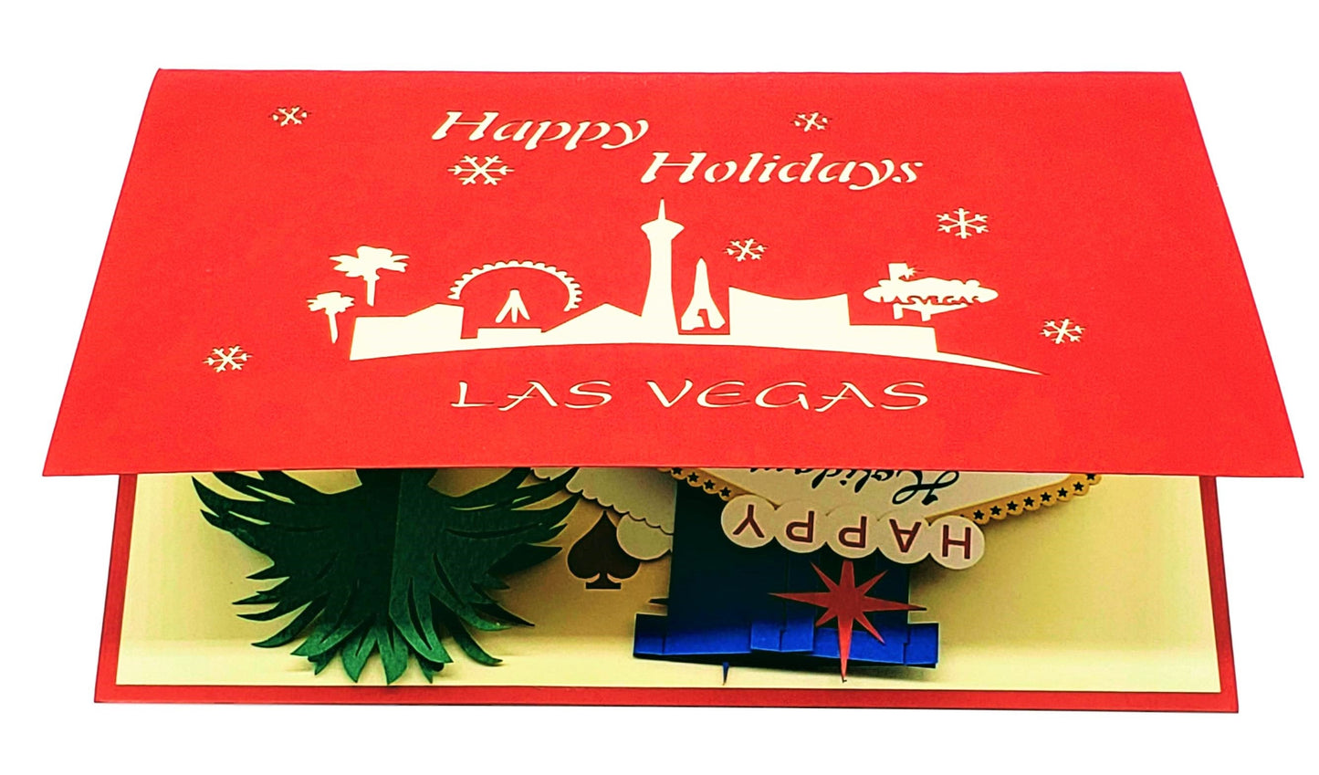 Las Vegas Christmas 3D Pop Up Greeting Card - Christmas - iGifts And Cards