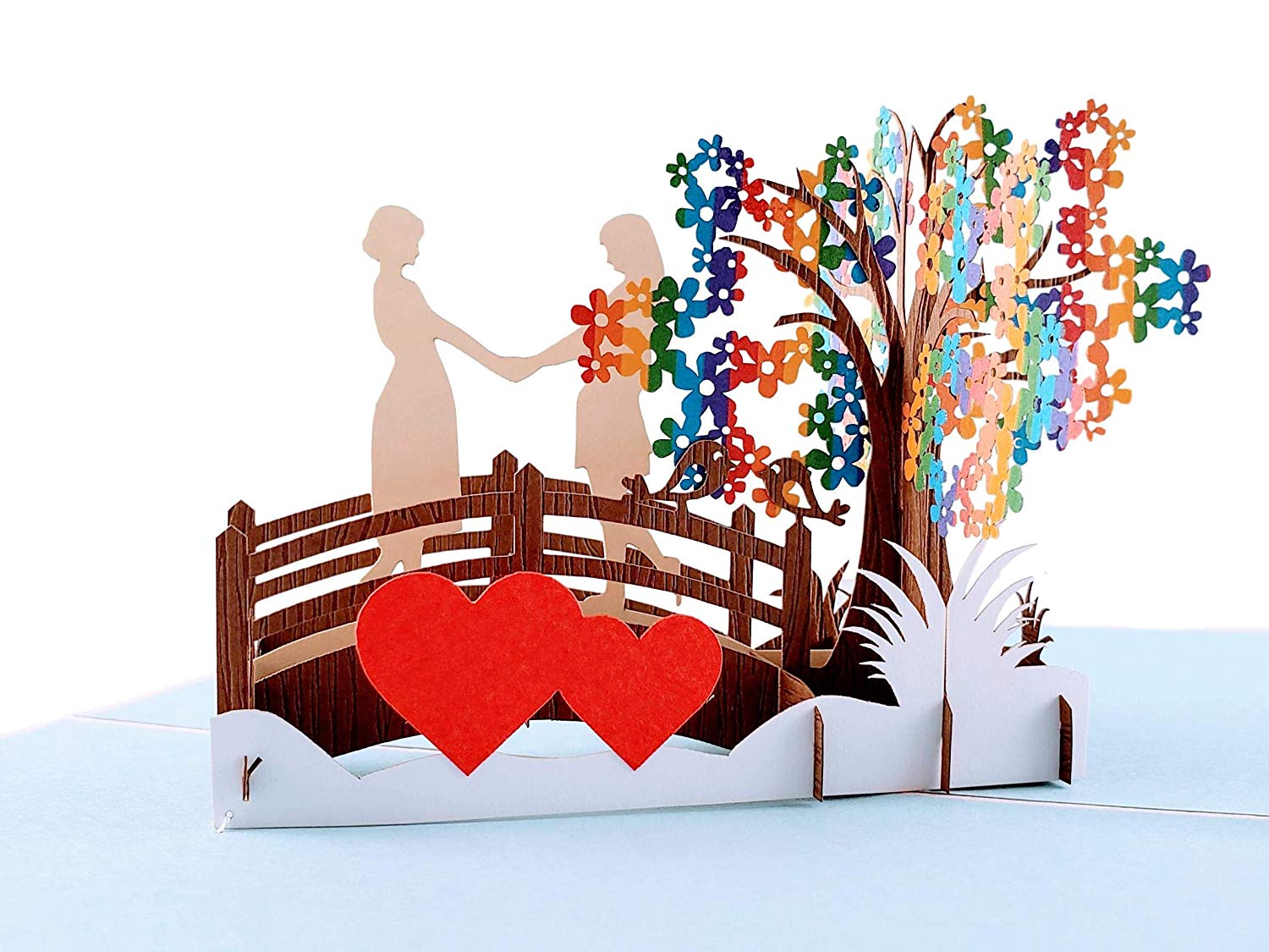 Lesbian Couple True Love 3D Pop Up Greeting Card - Front Page - LGBT - LGBTQ - Love - new arrival - iGifts And Cards