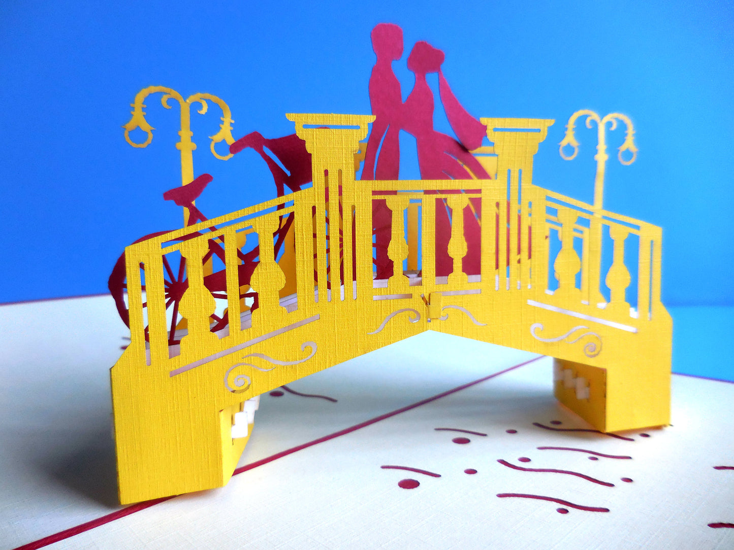 Lovers Bridge 3D Pop Up Greeting Card - Engagement - Just Because - Love - Special Days - iGifts And Cards