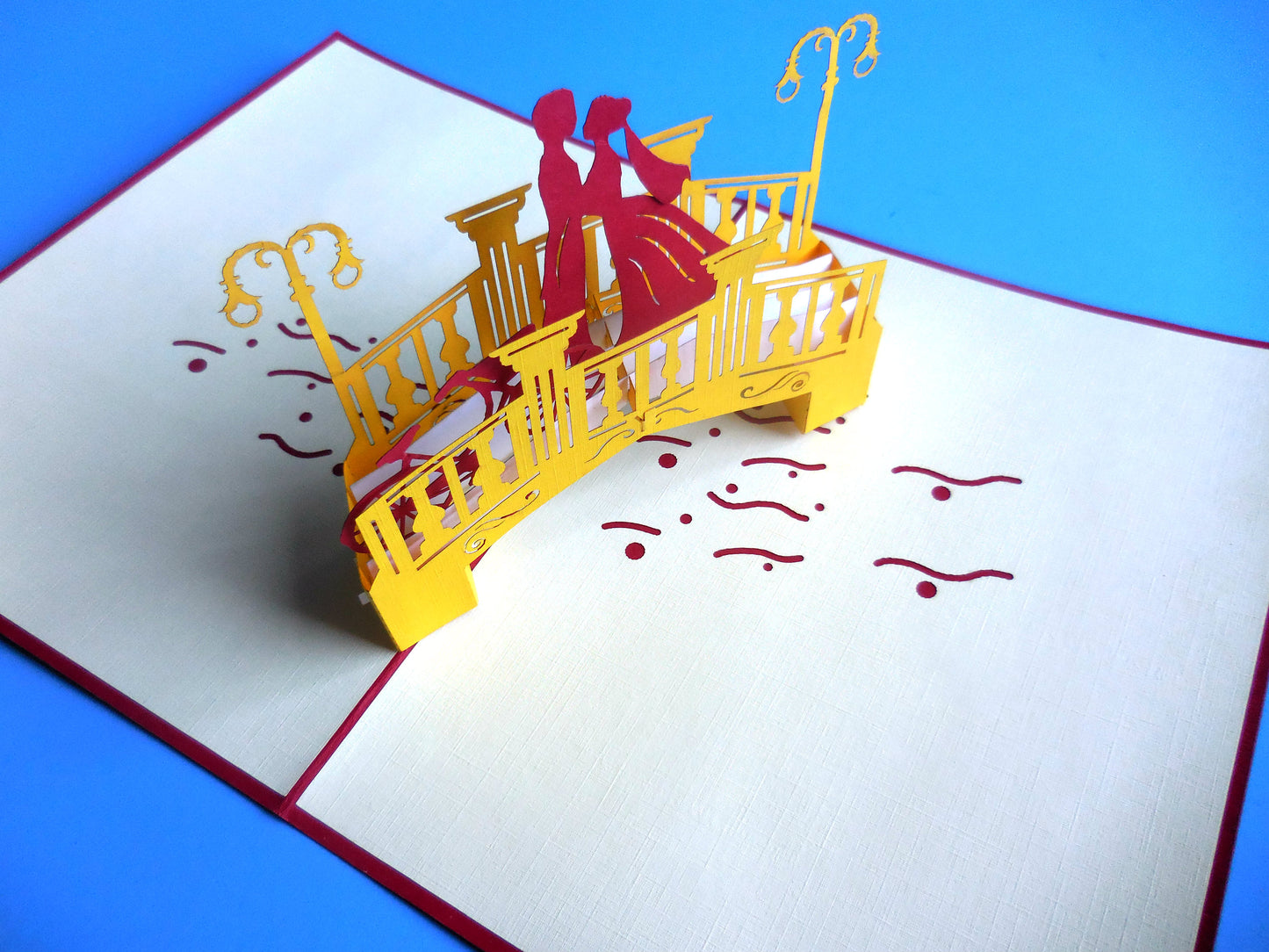 Lovers Bridge 3D Pop Up Greeting Card - Engagement - Just Because - Love - Special Days - iGifts And Cards