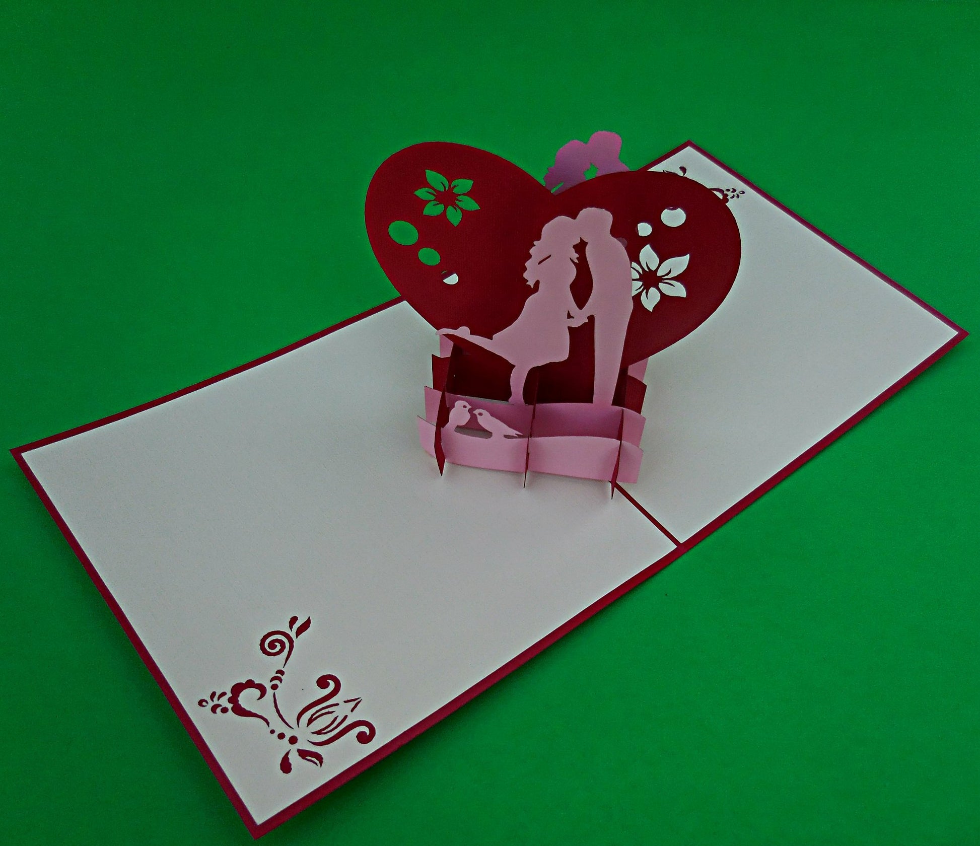 Lovers in Heart 3D Pop Up Greeting Card - Engagement - Front Picks - Just Because - Love - Special D - iGifts And Cards