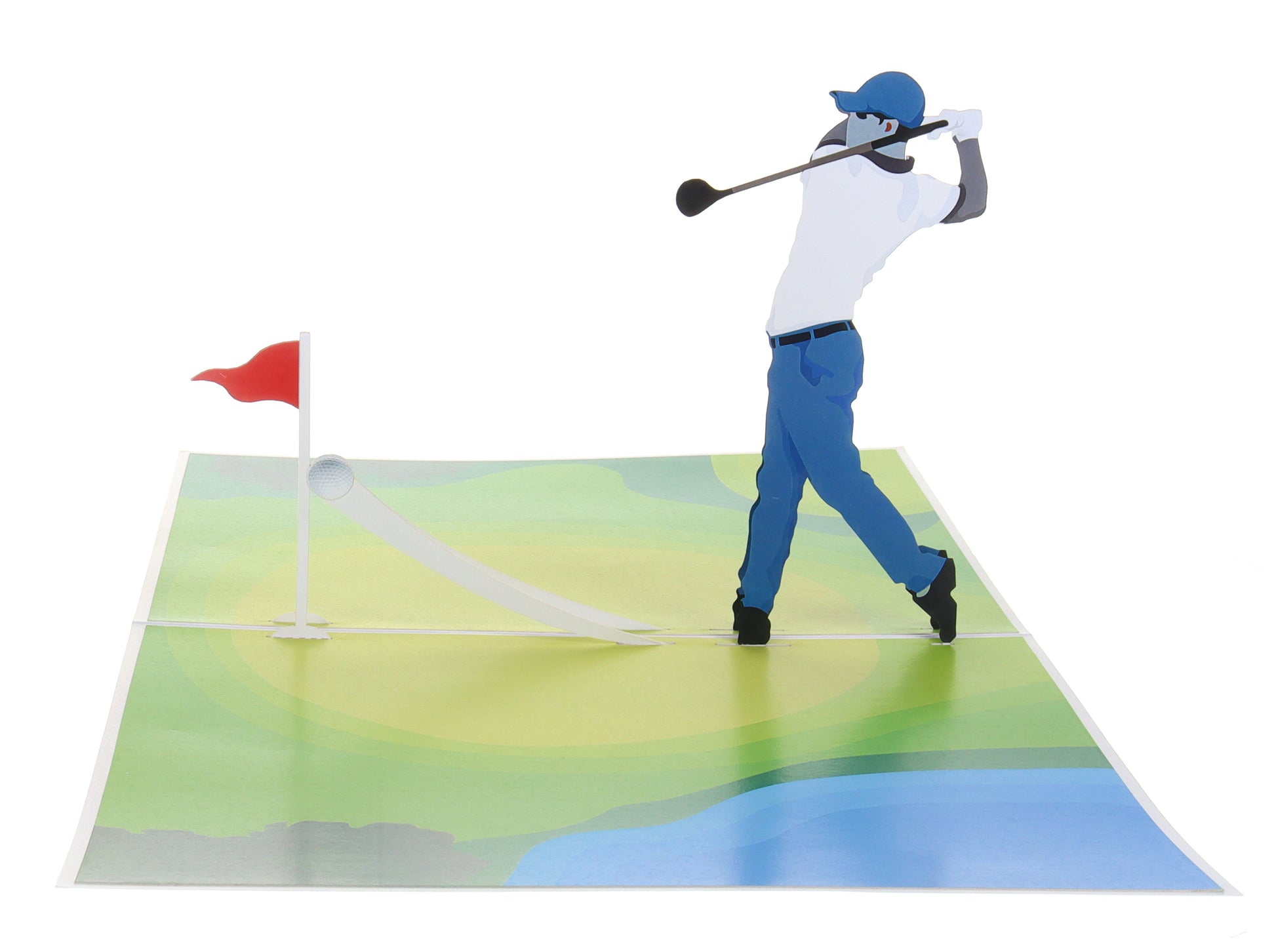 Awesome Man Golf Card 3D Pop Up Greeting Card - Congrats - Congratulations - Father's Day - Get Well - iGifts And Cards