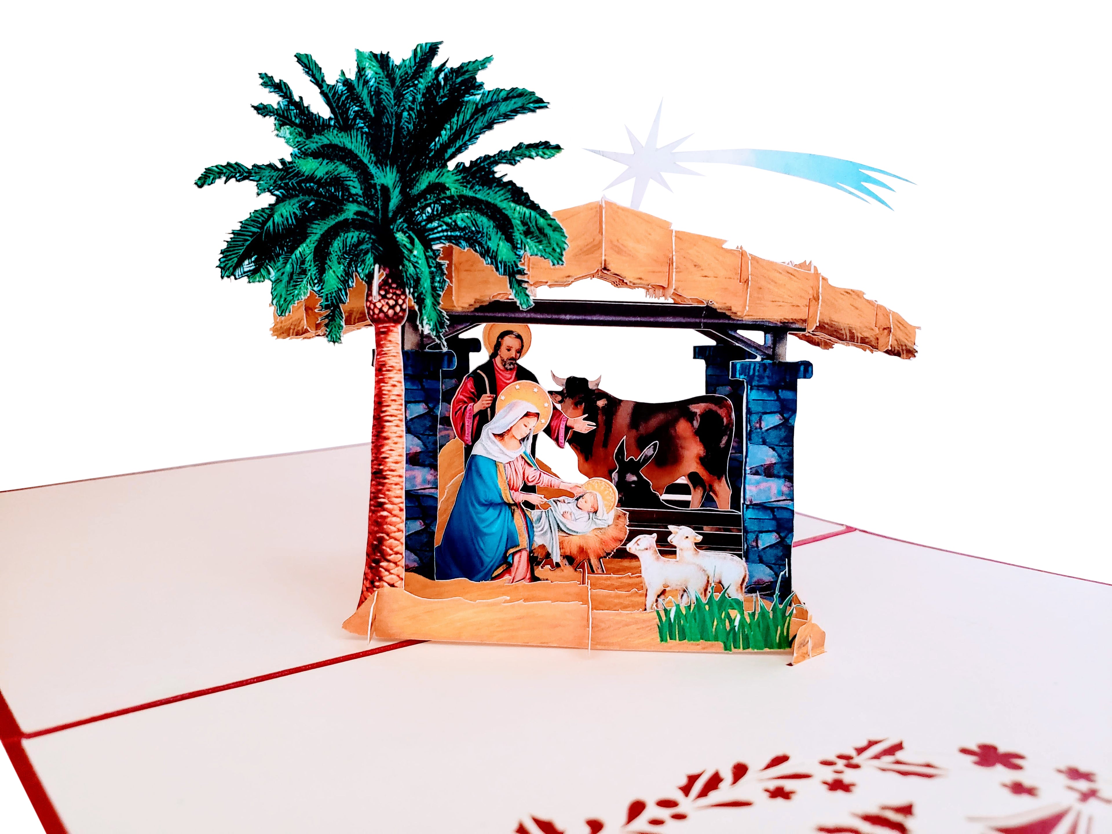 Christmas Stable Nativity Scene 3D Pop Up Greeting Card - Christmas - Religious - iGifts And Cards