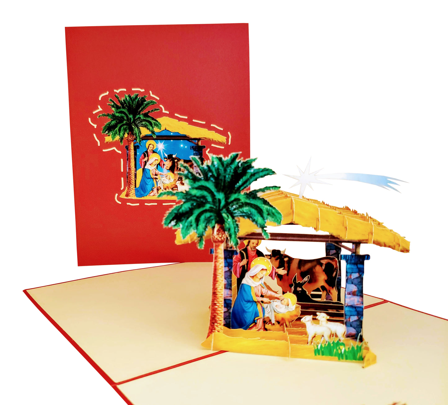 Christmas Stable Nativity Scene 3D Pop Up Greeting Card - Christmas - Religious - iGifts And Cards