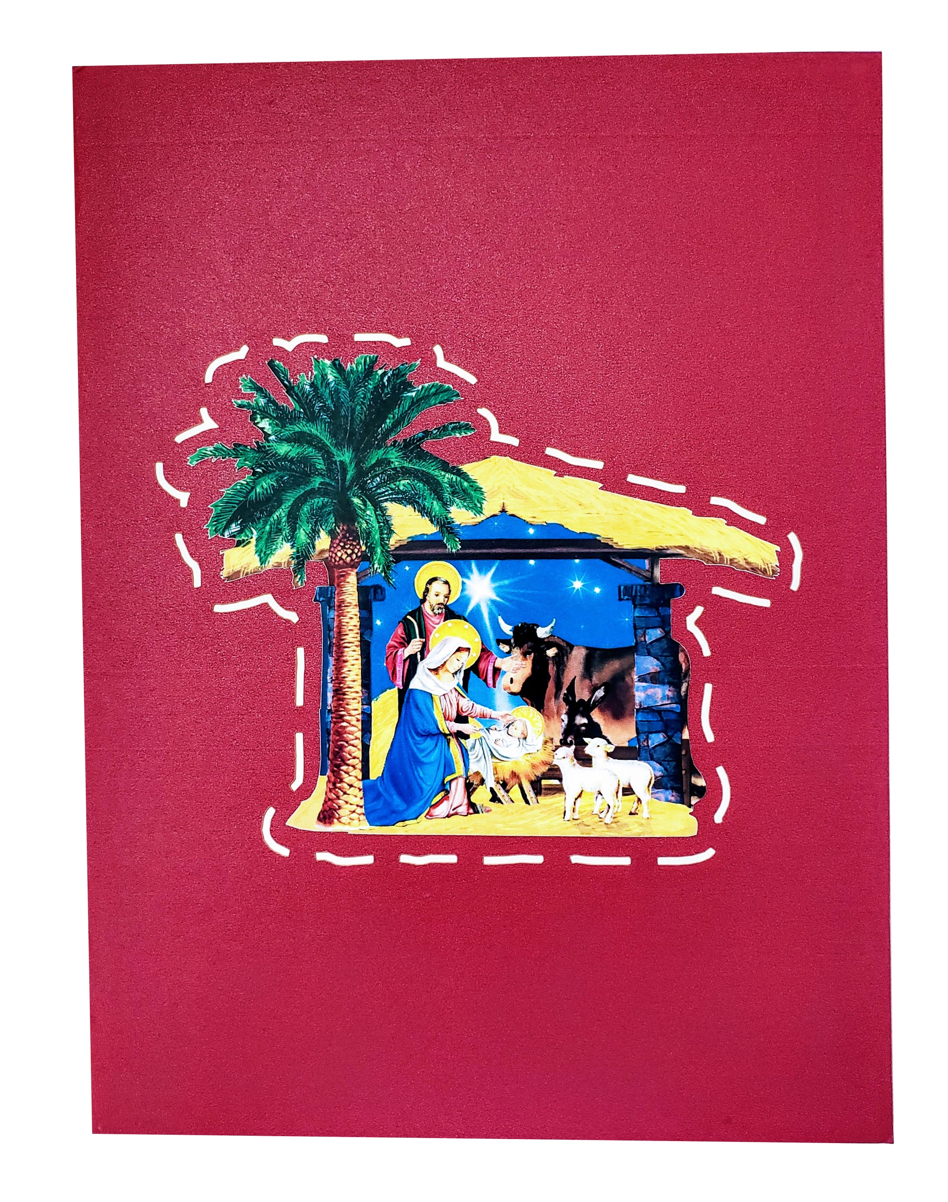 Christmas Stable Nativity Scene 3D Pop Up Greeting Card - Christmas - Religious - iGifts And Cards