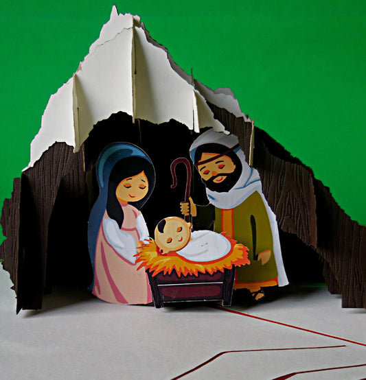 Nativity III 3D Pop Up Greeting Card - Christmas - Love - Religion - iGifts And Cards