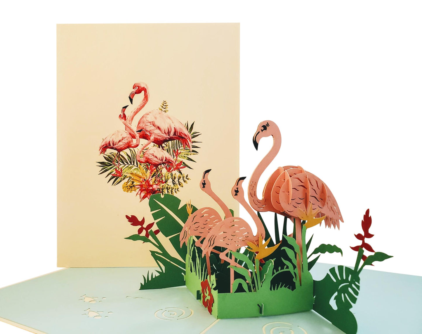 Flamingo 3D Pop Up Greeting Card - Admin Assistant Day - Animal - Birthday - Fun - Just Because - Mo - iGifts And Cards