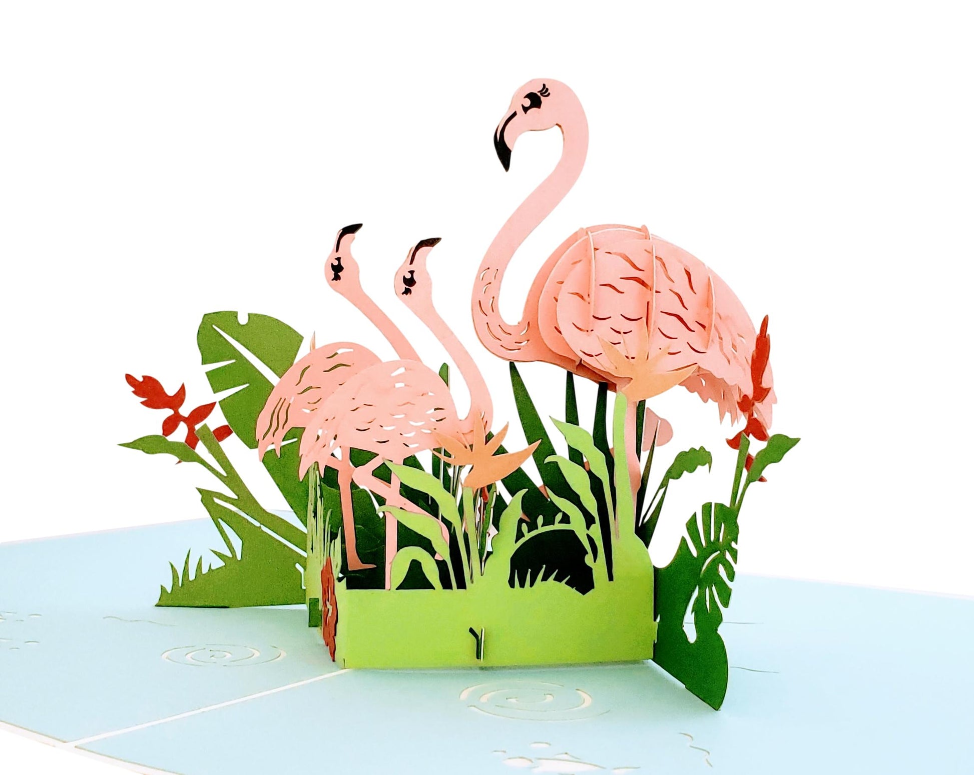 Flamingo 3D Pop Up Greeting Card - Admin Assistant Day - Animal - Birthday - Fun - Just Because - Mo - iGifts And Cards