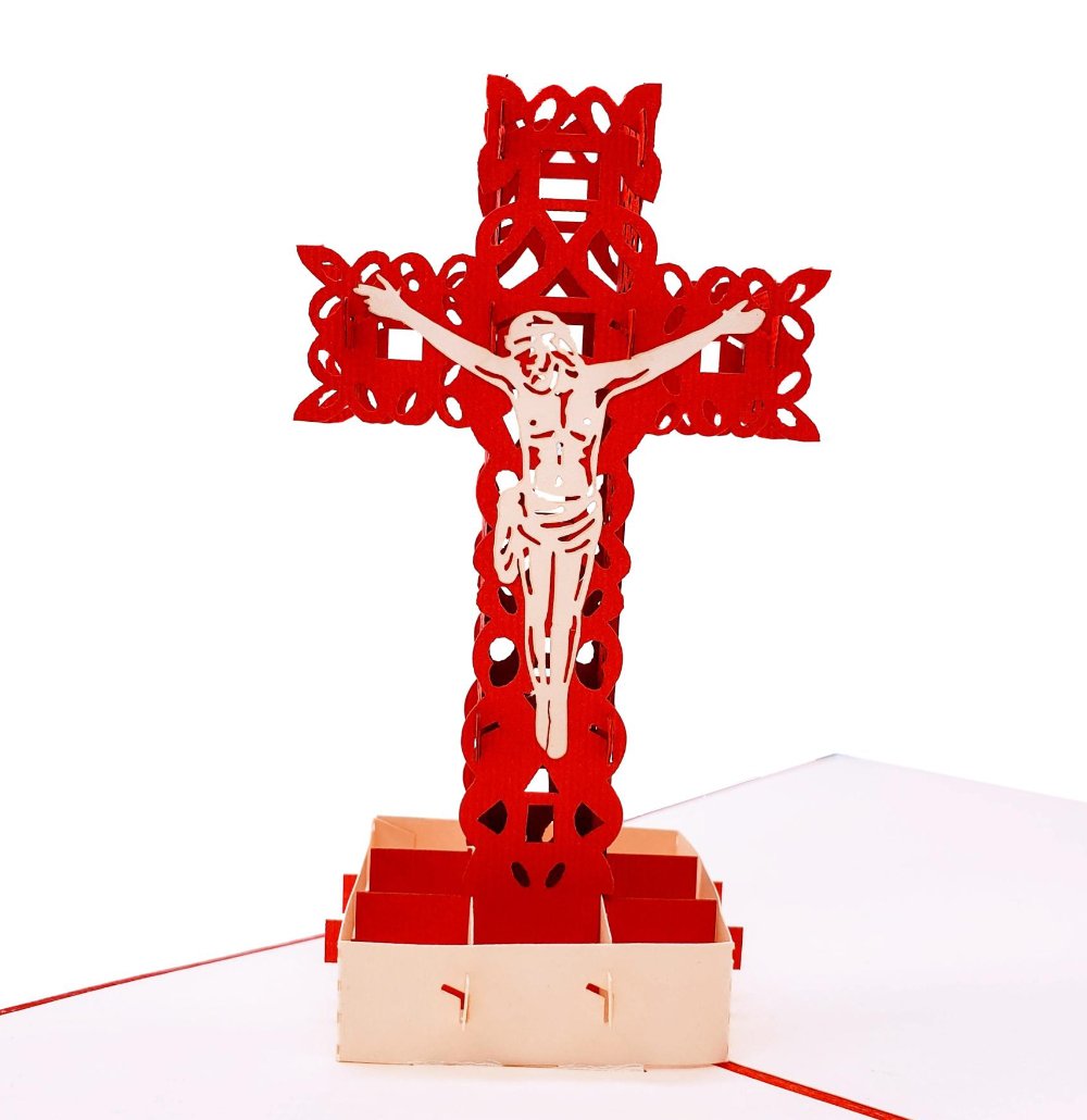 Simple Cross 3D Pop Up Greeting Card - Christmas - Easter - Religion - iGifts And Cards