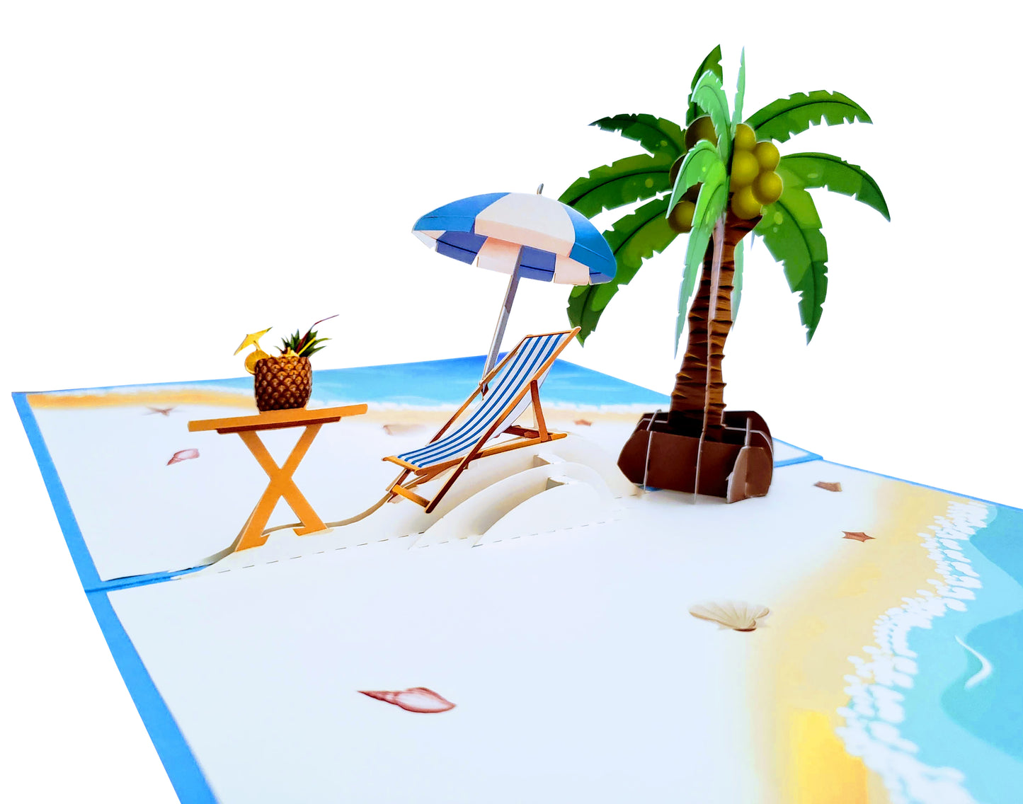Oceanfront 3D Pop Up Greeting Card - Admin Assistant Day - Bon Voyage - Father's Day - Just Because - iGifts And Cards