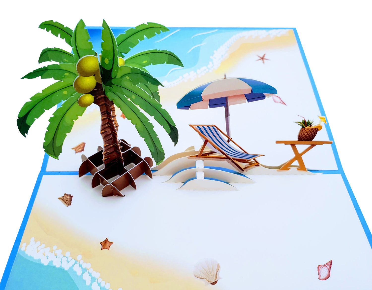Oceanfront 3D Pop Up Greeting Card - Admin Assistant Day - Bon Voyage - Father's Day - Just Because - iGifts And Cards
