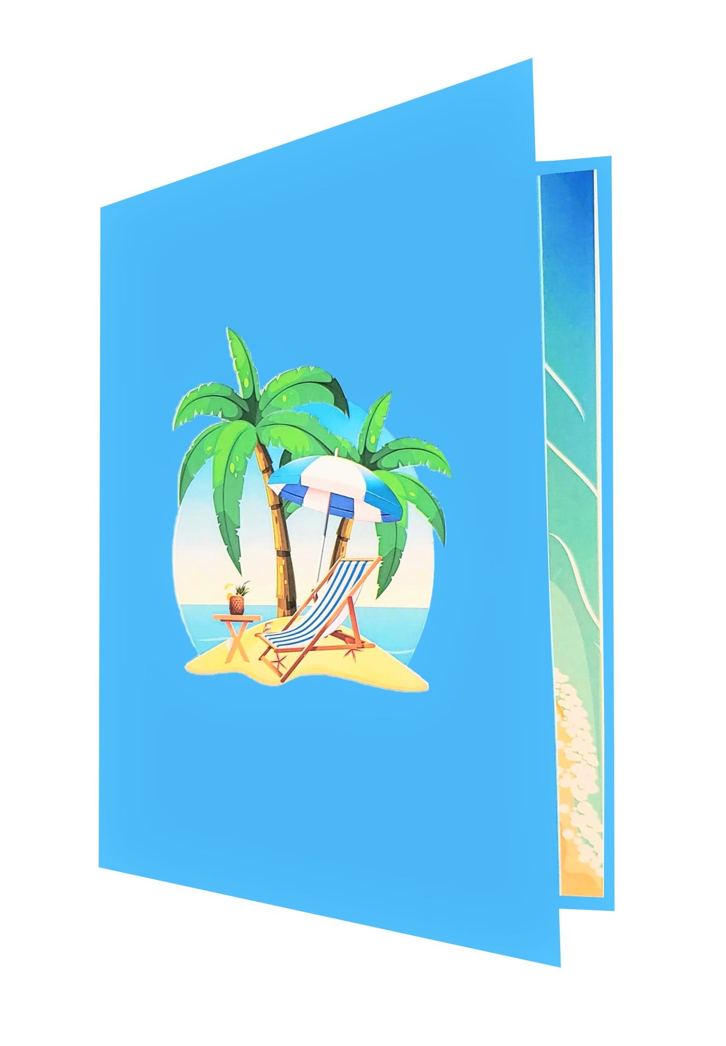 Oceanfront 3D Pop Up Greeting Card - Admin Assistant Day - Bon Voyage - Father's Day - Just Because - iGifts And Cards
