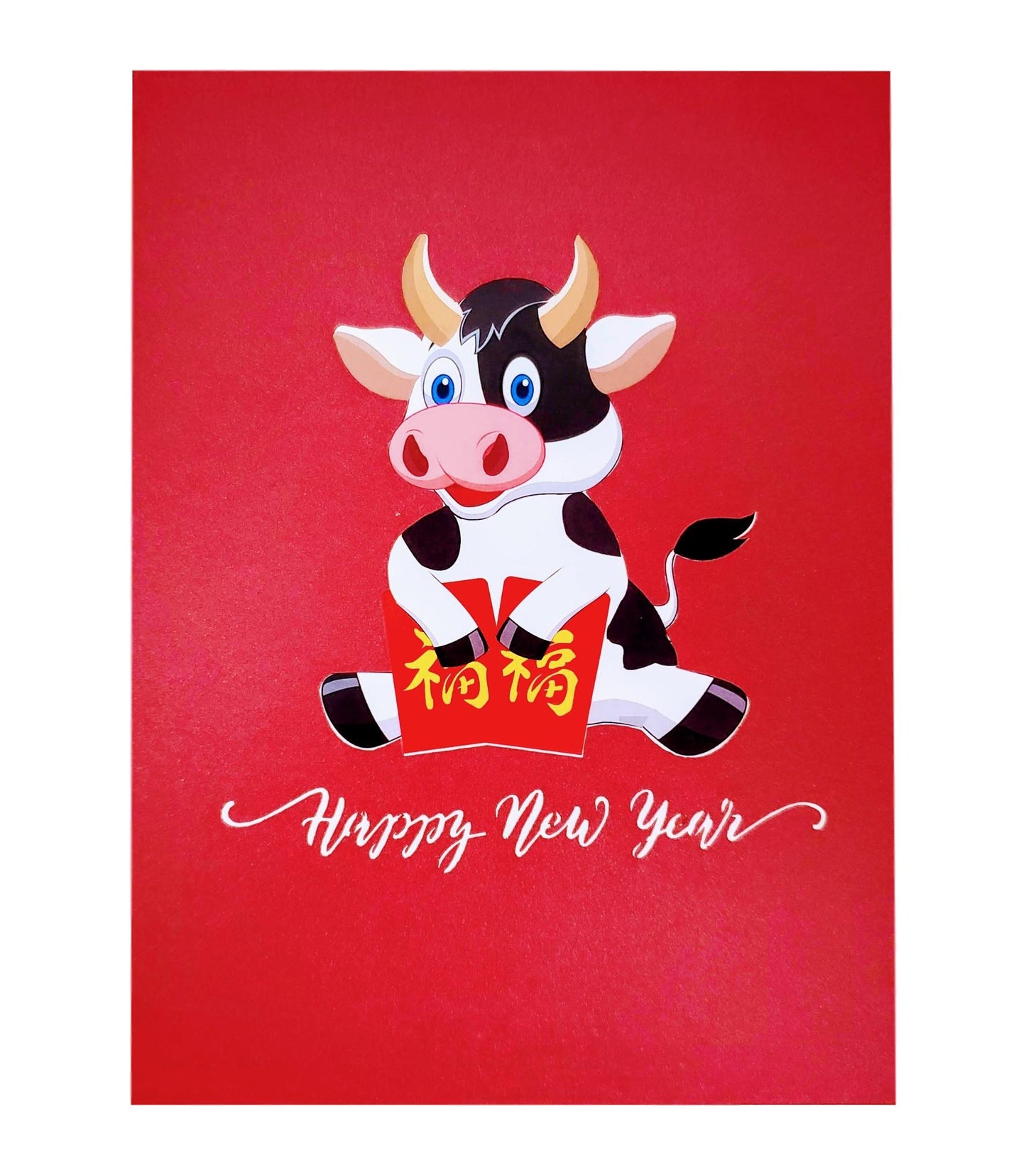 Happy Ox New Year 3D Pop Up Greeting Card - best deal - Special Days - iGifts And Cards