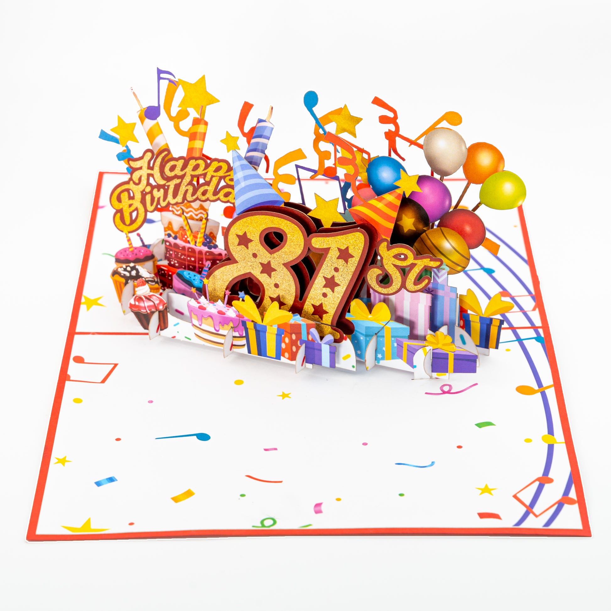 Happy 81st Red Birthday 3D Pop Up Greeting Card - Happy Birthday - iGifts And Cards