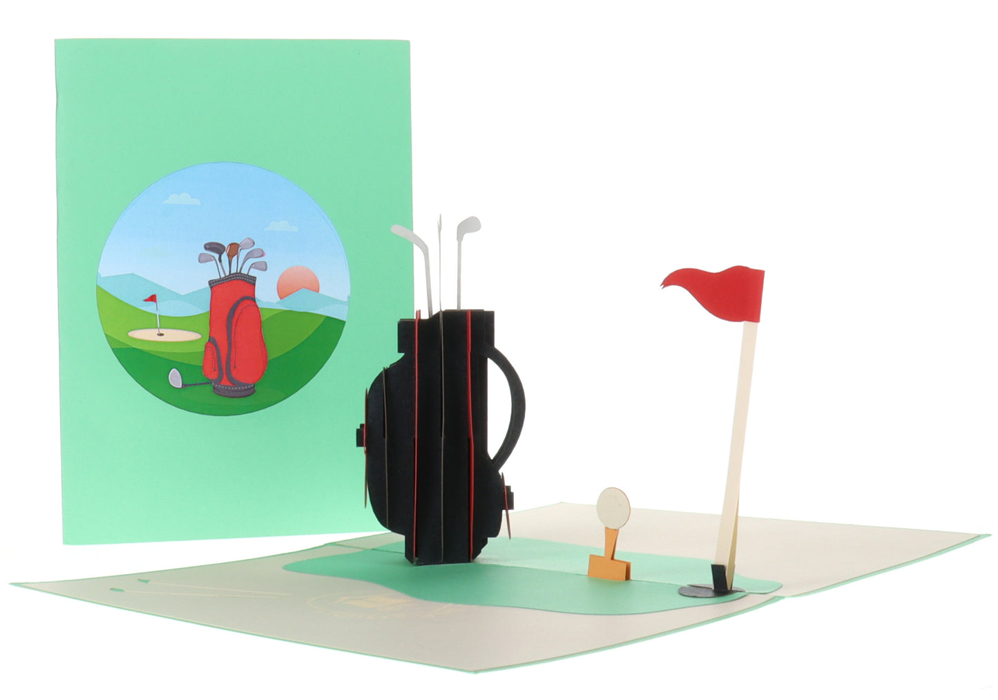 Perfect Tee Time 3D Pop Up Greeting Card - best wishes - Birthday - Brighten Someone’s Day - Congrat - iGifts And Cards